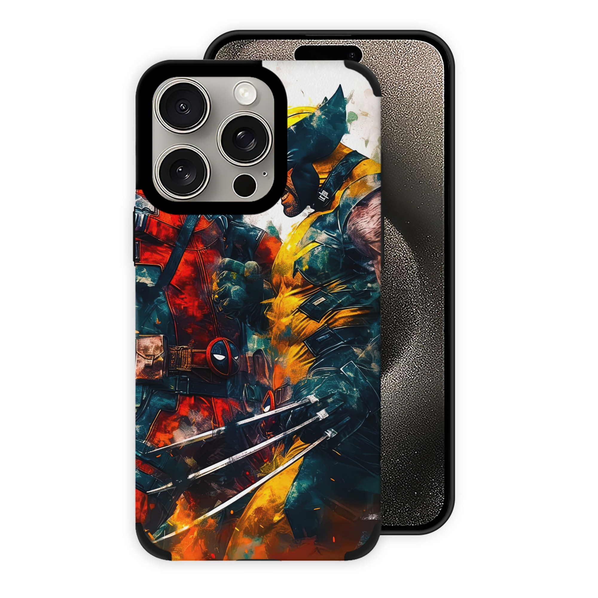 （画像用） Deadpool デッドプール 【iPhone15ProMax対応】 PUレザー スマホケース 耐衝撃＆黄変防止