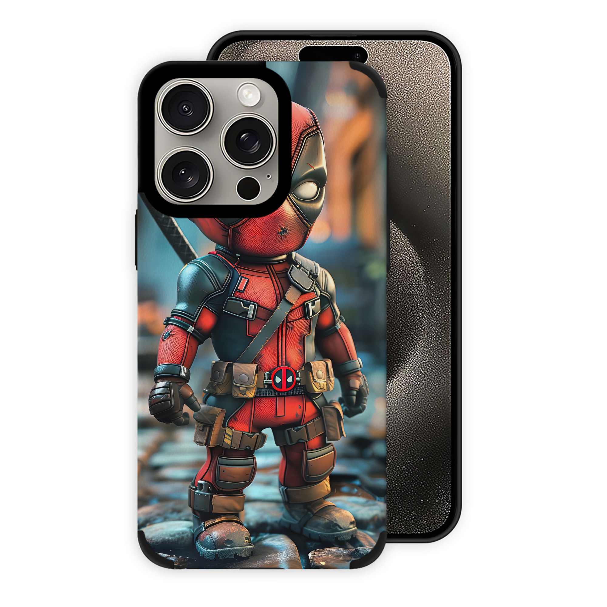 （画像用） Deadpool デッドプール 【iPhone15ProMax対応】 PUレザー スマホケース 耐衝撃＆黄変防止