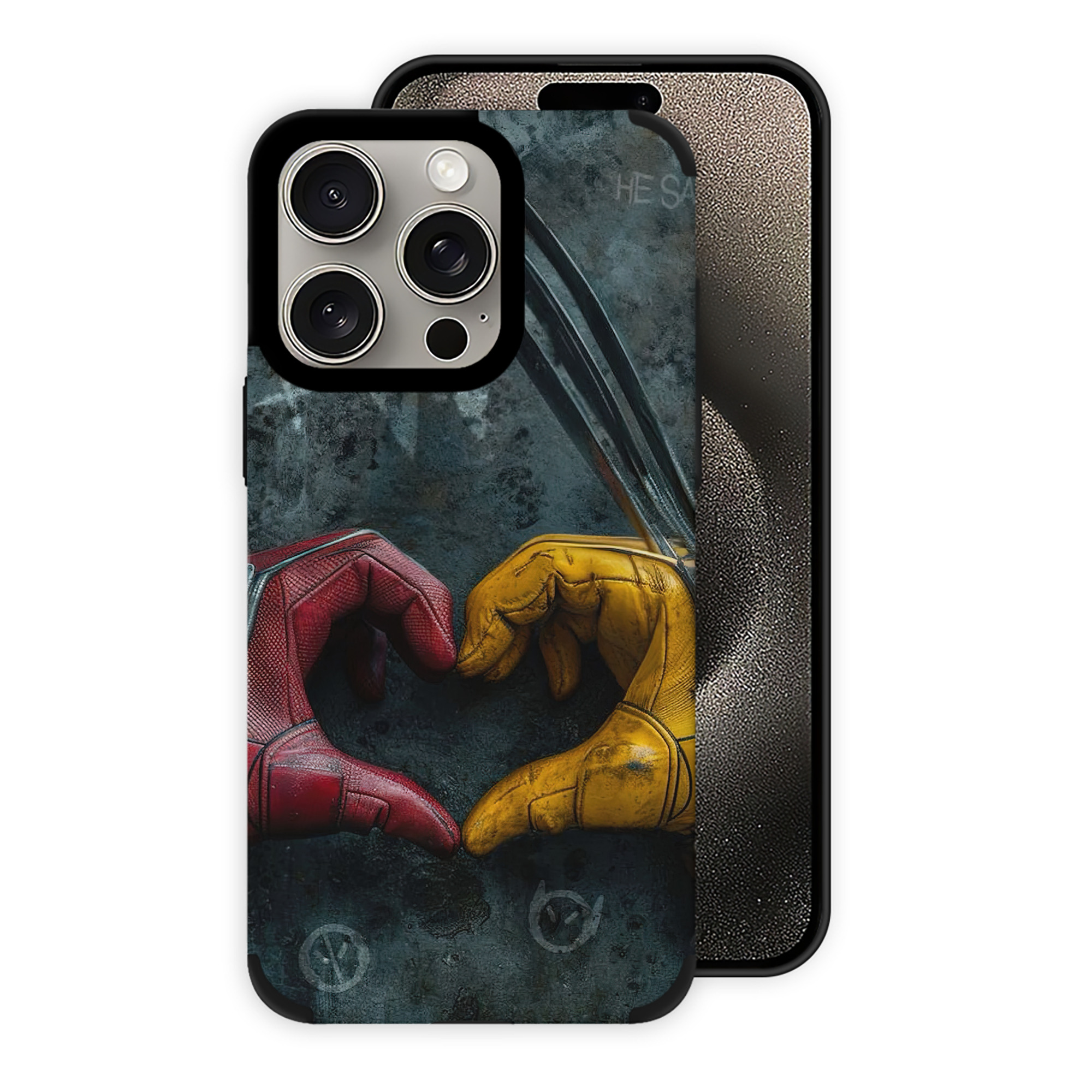 （画像用） Deadpool デッドプール 【iPhone15ProMax対応】 PUレザー スマホケース 耐衝撃＆黄変防止
