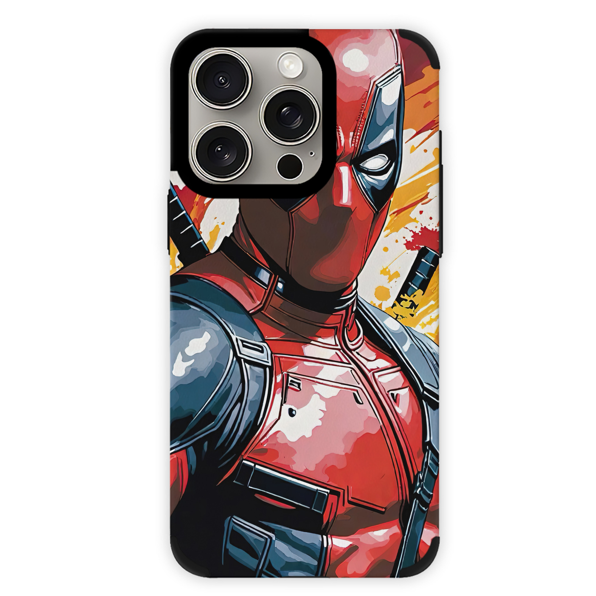 （画像用） Deadpool デッドプール 【iPhone15ProMax対応】 PUレザー スマホケース 耐衝撃＆黄変防止