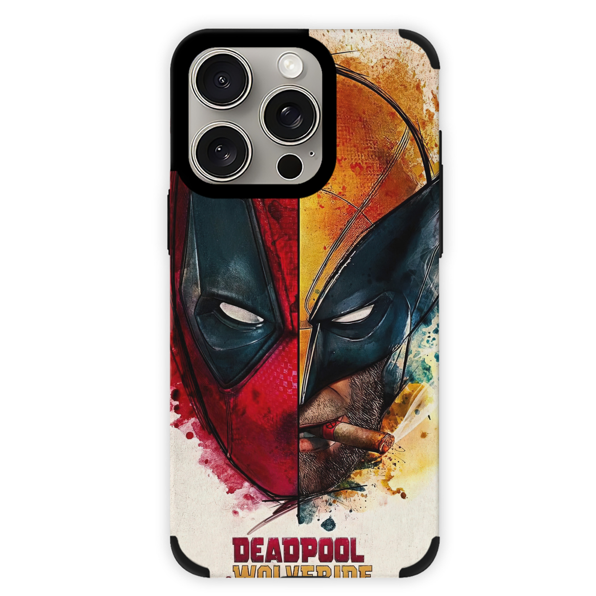 （画像用） Deadpool デッドプール 【iPhone15ProMax対応】 PUレザー スマホケース 耐衝撃＆黄変防止
