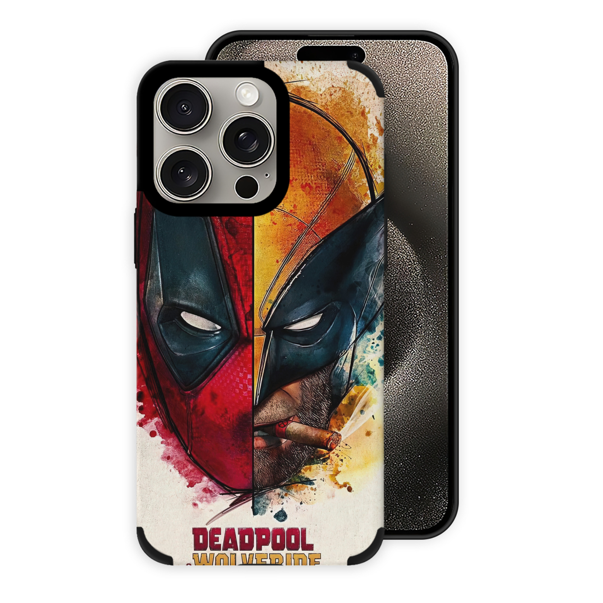 （画像用） Deadpool デッドプール 【iPhone15ProMax対応】 PUレザー スマホケース 耐衝撃＆黄変防止