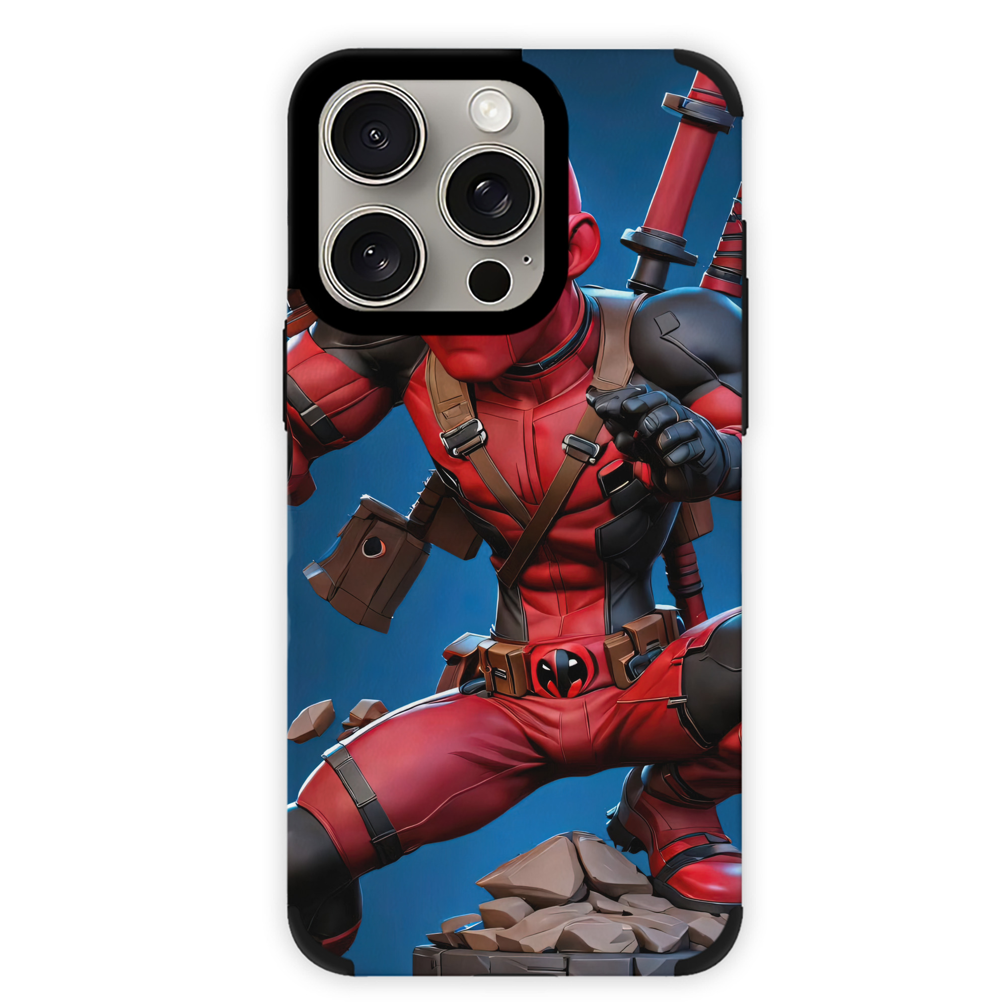 （画像用） Deadpool デッドプール 【iPhone15ProMax対応】 PUレザー スマホケース 耐衝撃＆黄変防止