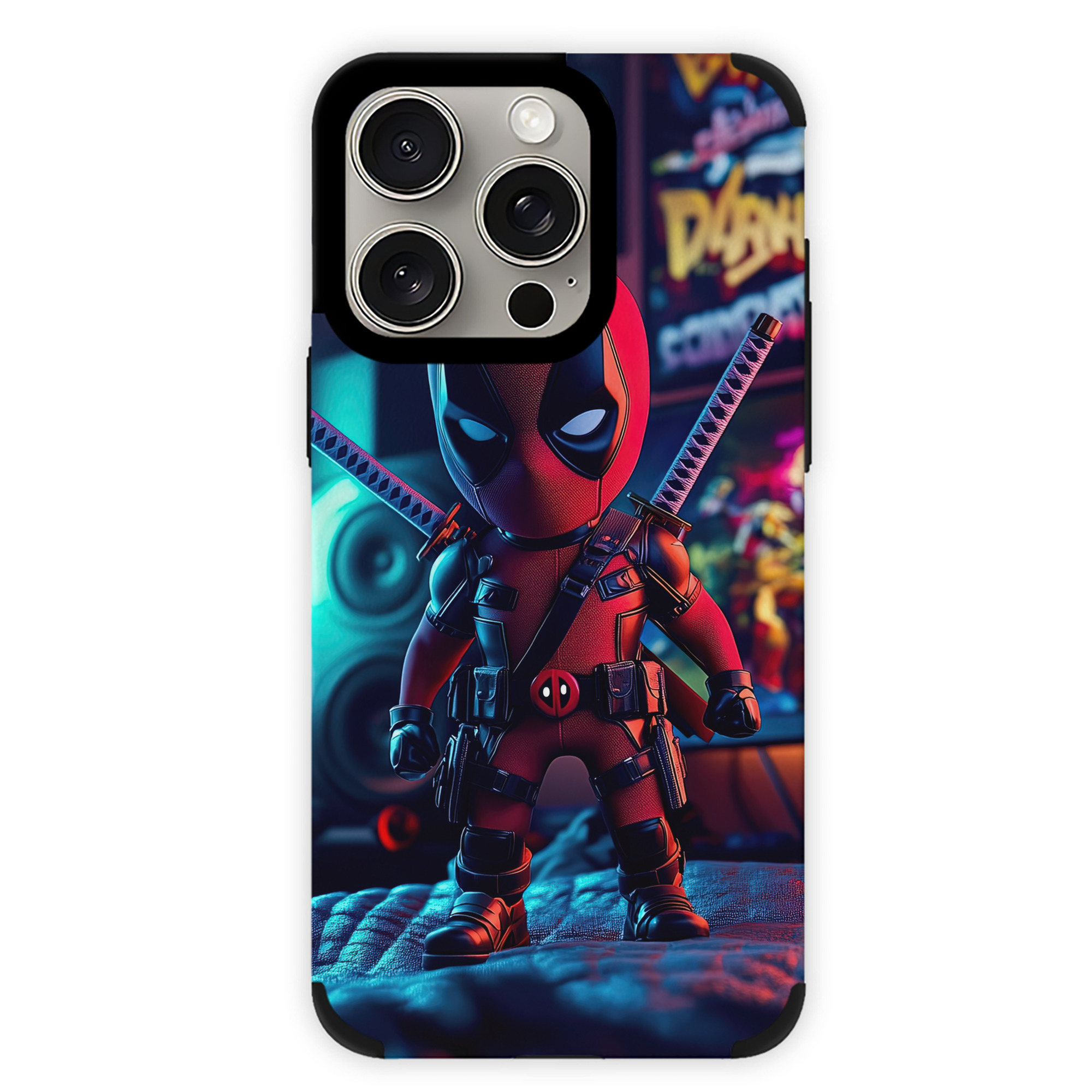 （画像用） Deadpool デッドプール 【iPhone15ProMax対応】 PUレザー スマホケース 耐衝撃＆黄変防止