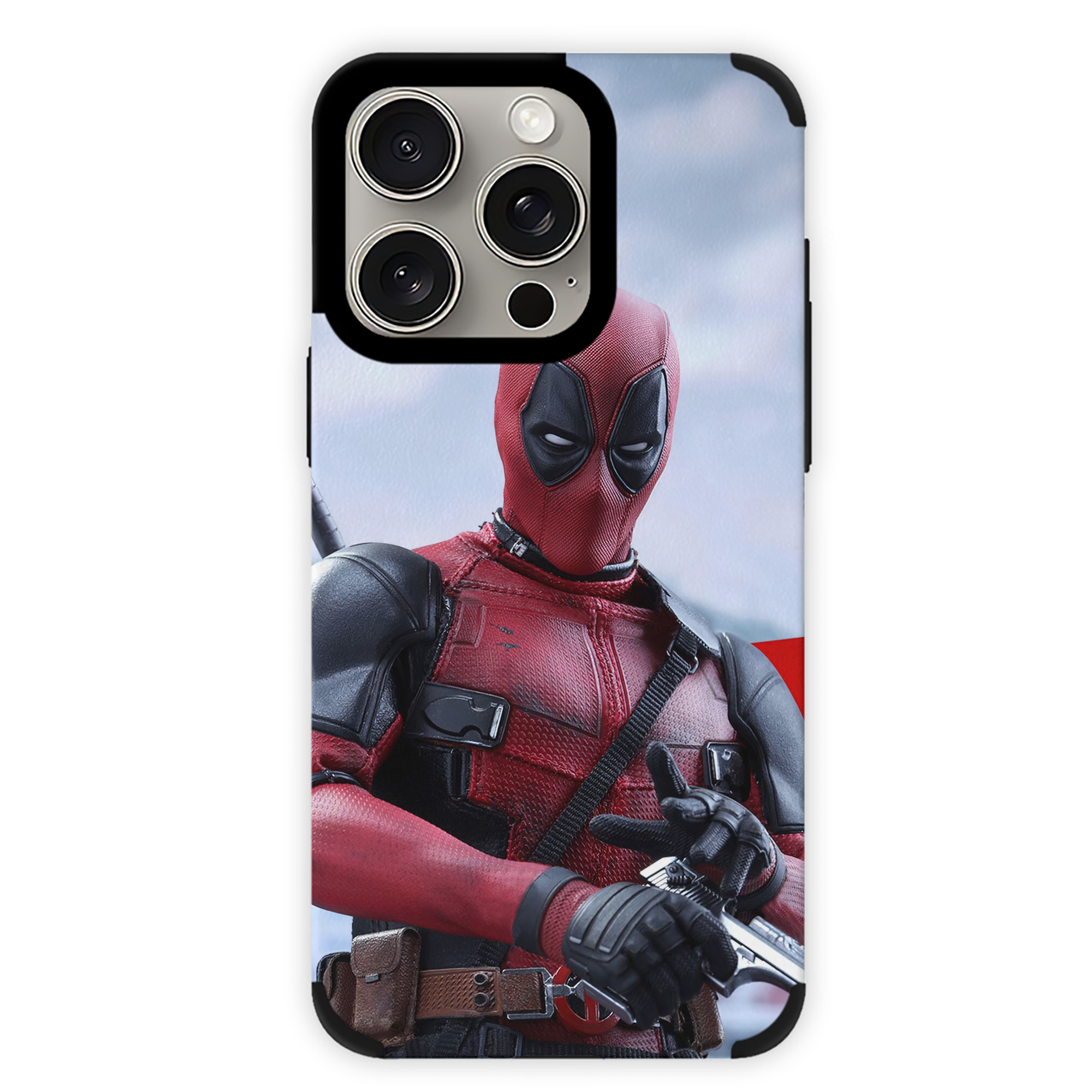 （画像用） Deadpool デッドプール 【iPhone15ProMax対応】 PUレザー スマホケース 耐衝撃＆黄変防止