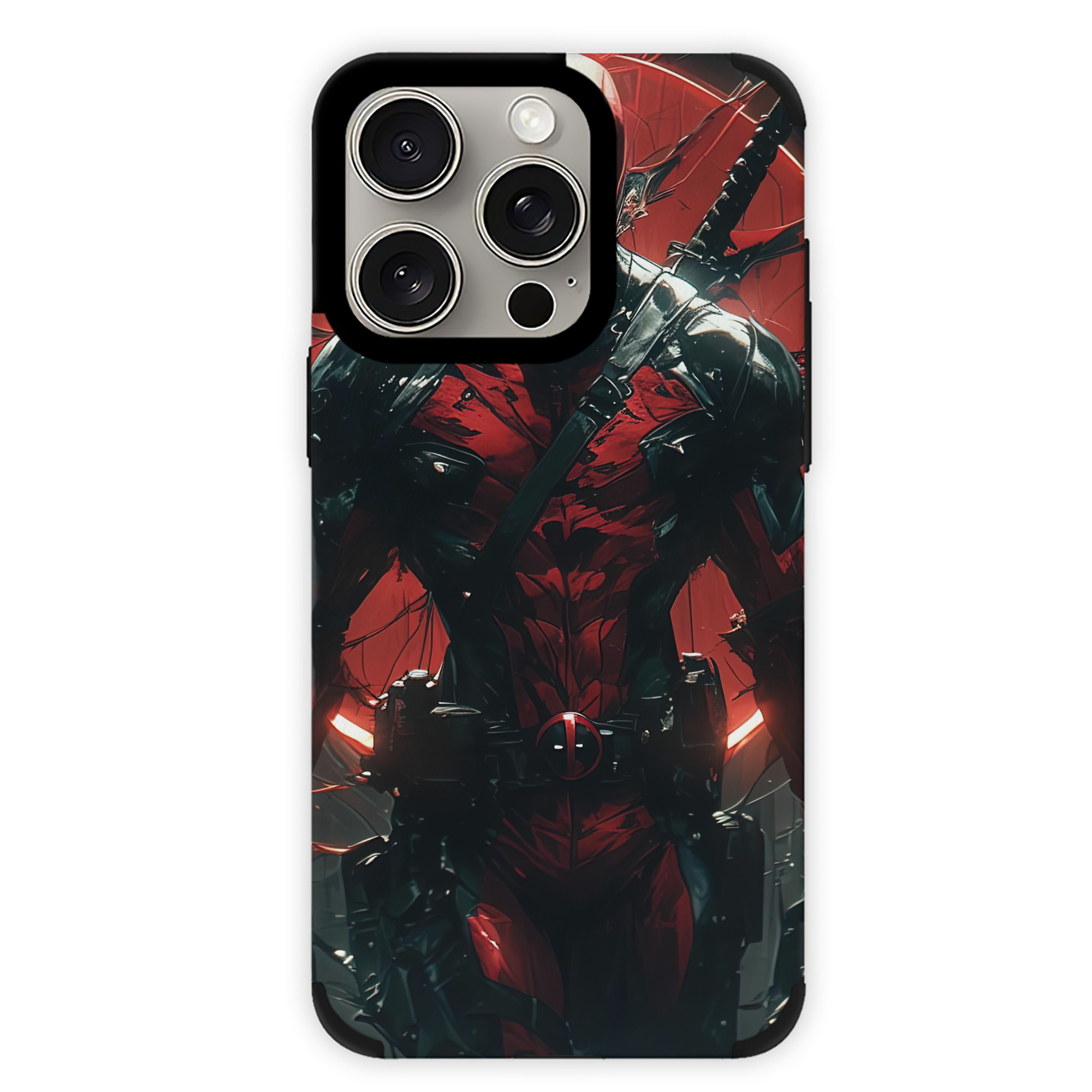 （画像用） Deadpool デッドプール 【iPhone15ProMax対応】 PUレザー スマホケース 耐衝撃＆黄変防止