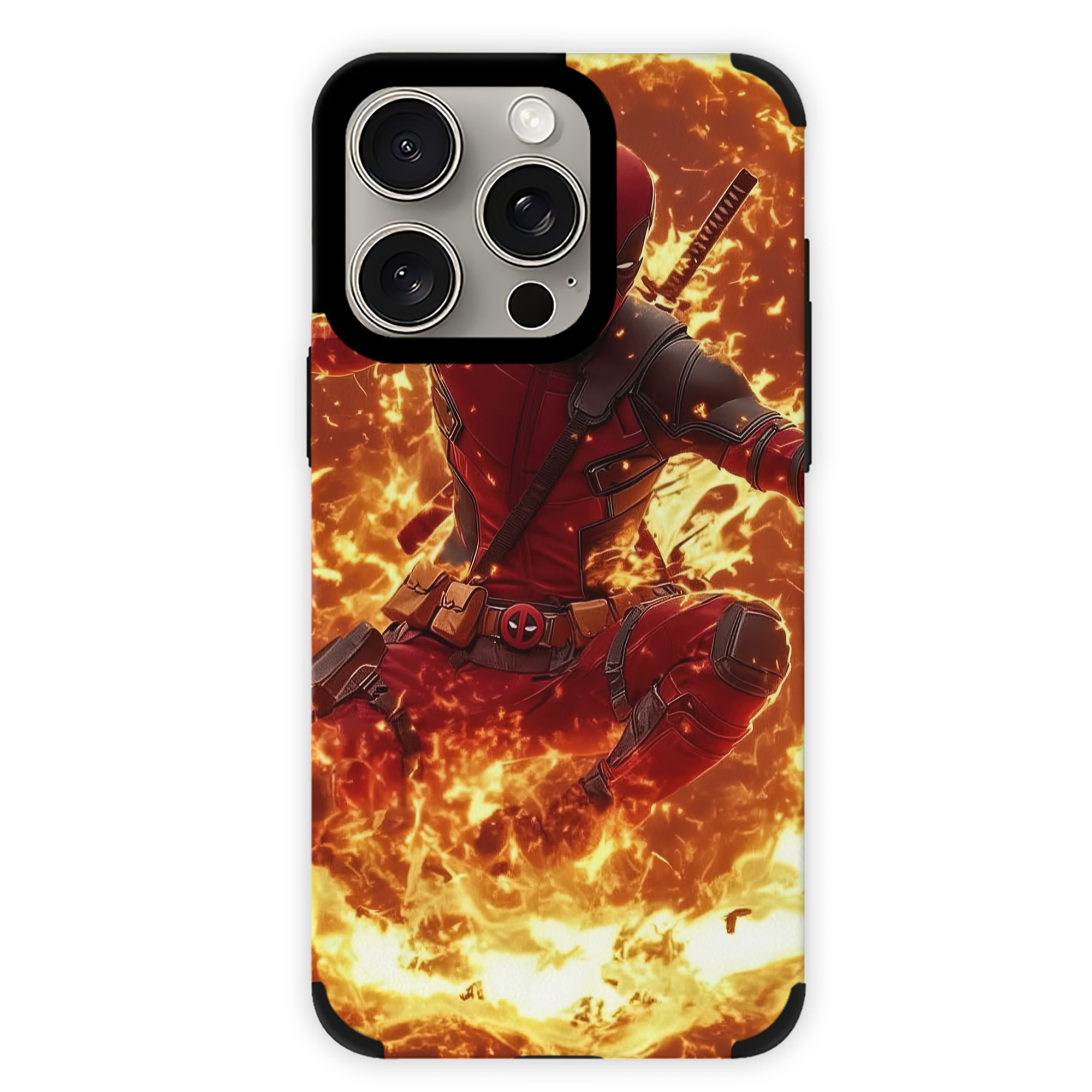 （画像用） Deadpool デッドプール 【iPhone15ProMax対応】 PUレザー スマホケース 耐衝撃＆黄変防止