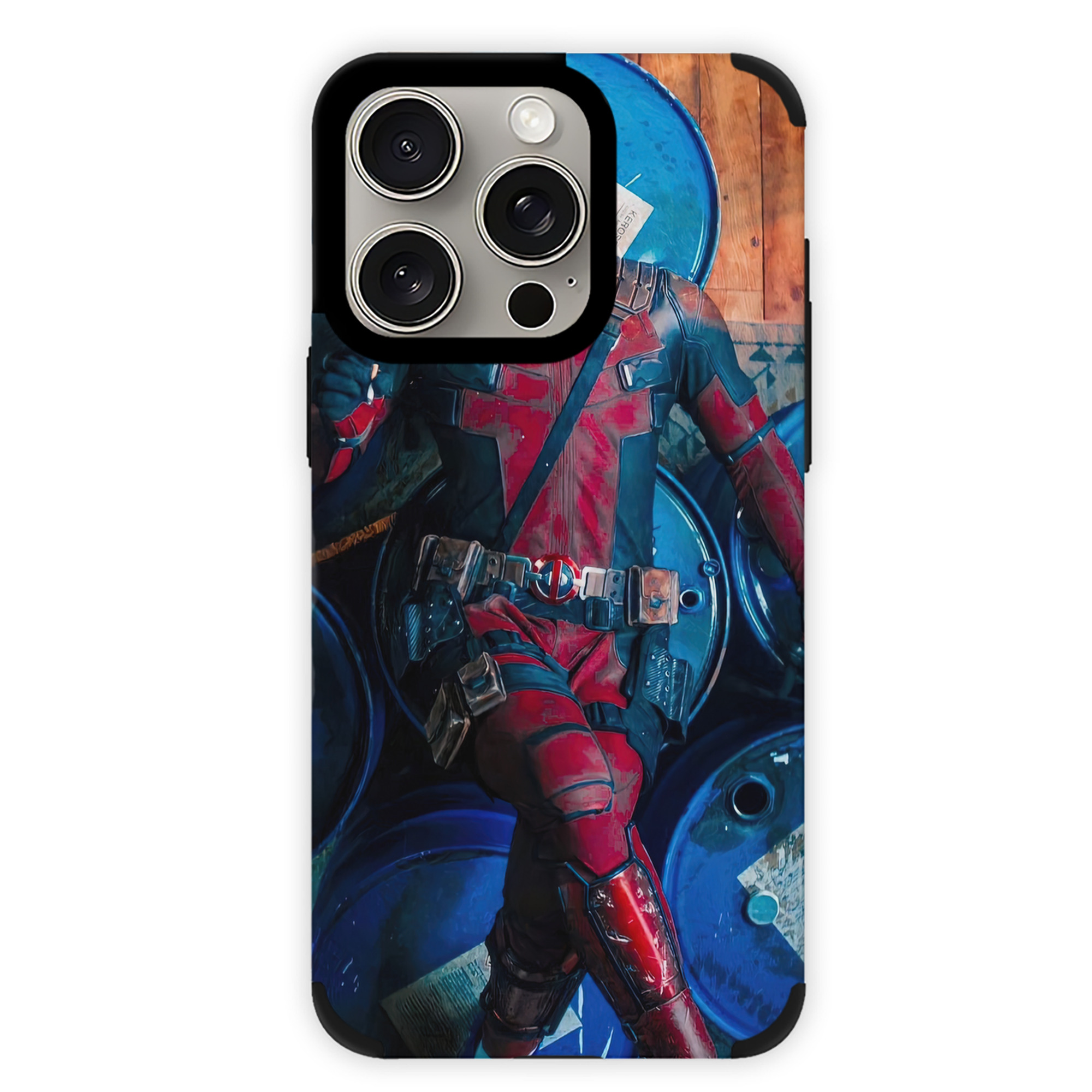 （画像用） Deadpool デッドプール 【iPhone15ProMax対応】 PUレザー スマホケース 耐衝撃＆黄変防止