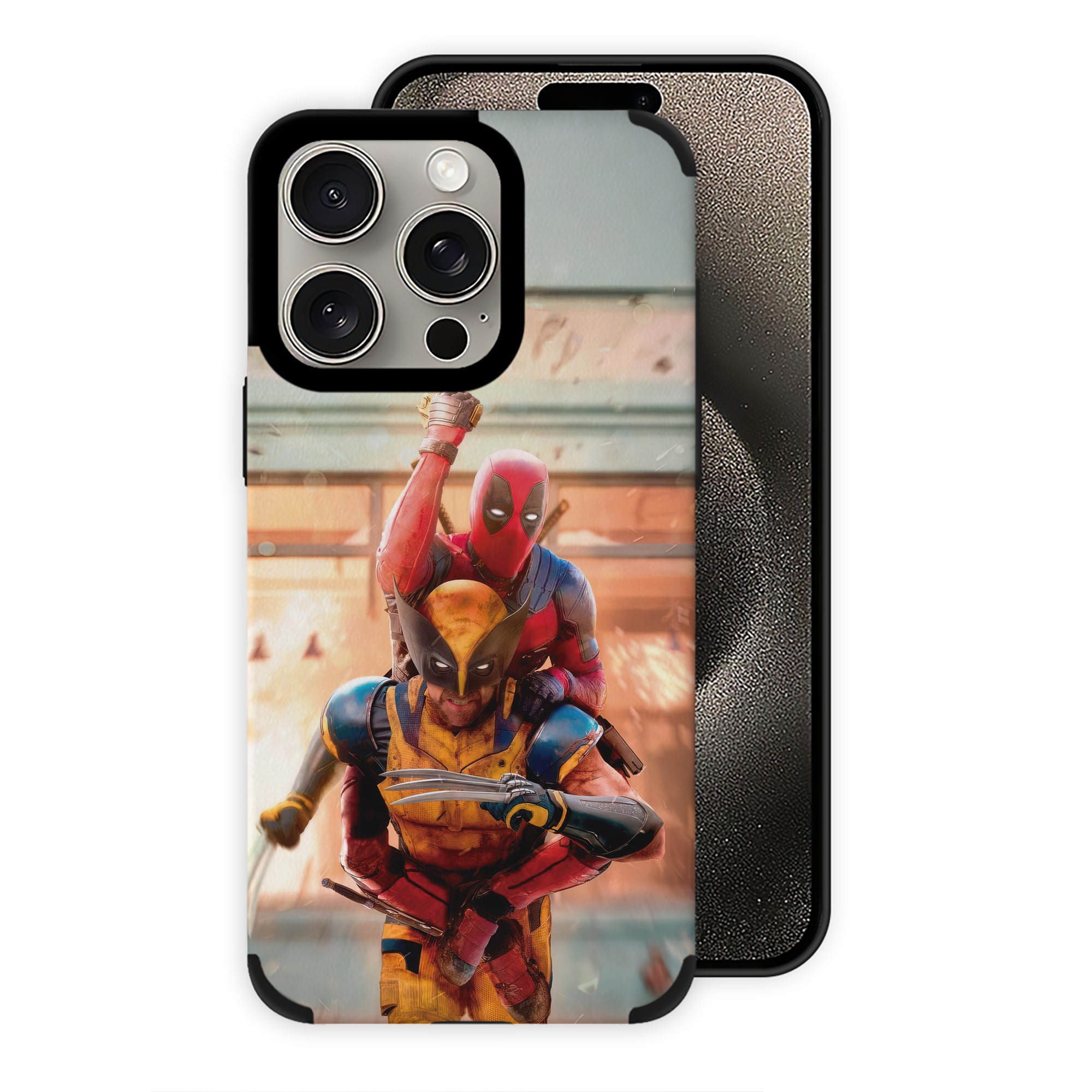 （画像用） Deadpool デッドプール 【iPhone15ProMax対応】 PUレザー スマホケース 耐衝撃＆黄変防止