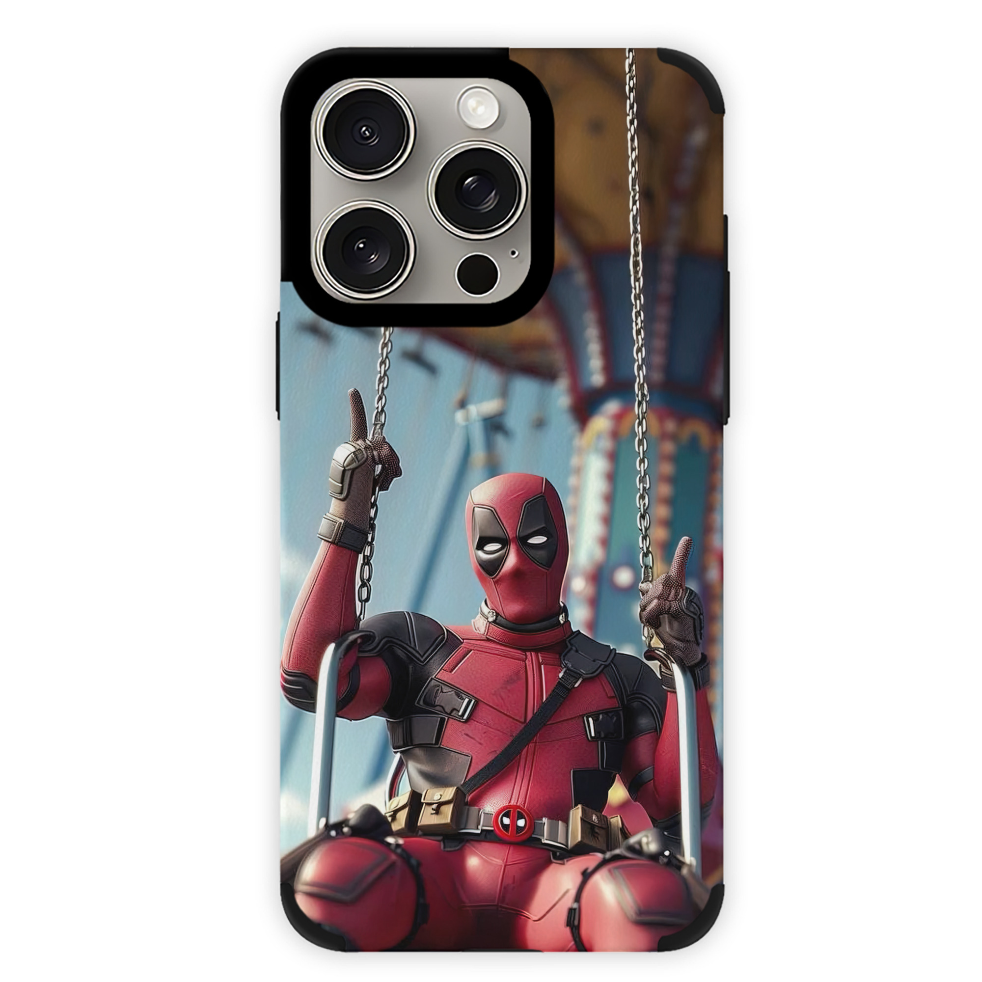 （画像用） Deadpool デッドプール 【iPhone15ProMax対応】 PUレザー スマホケース 耐衝撃＆黄変防止