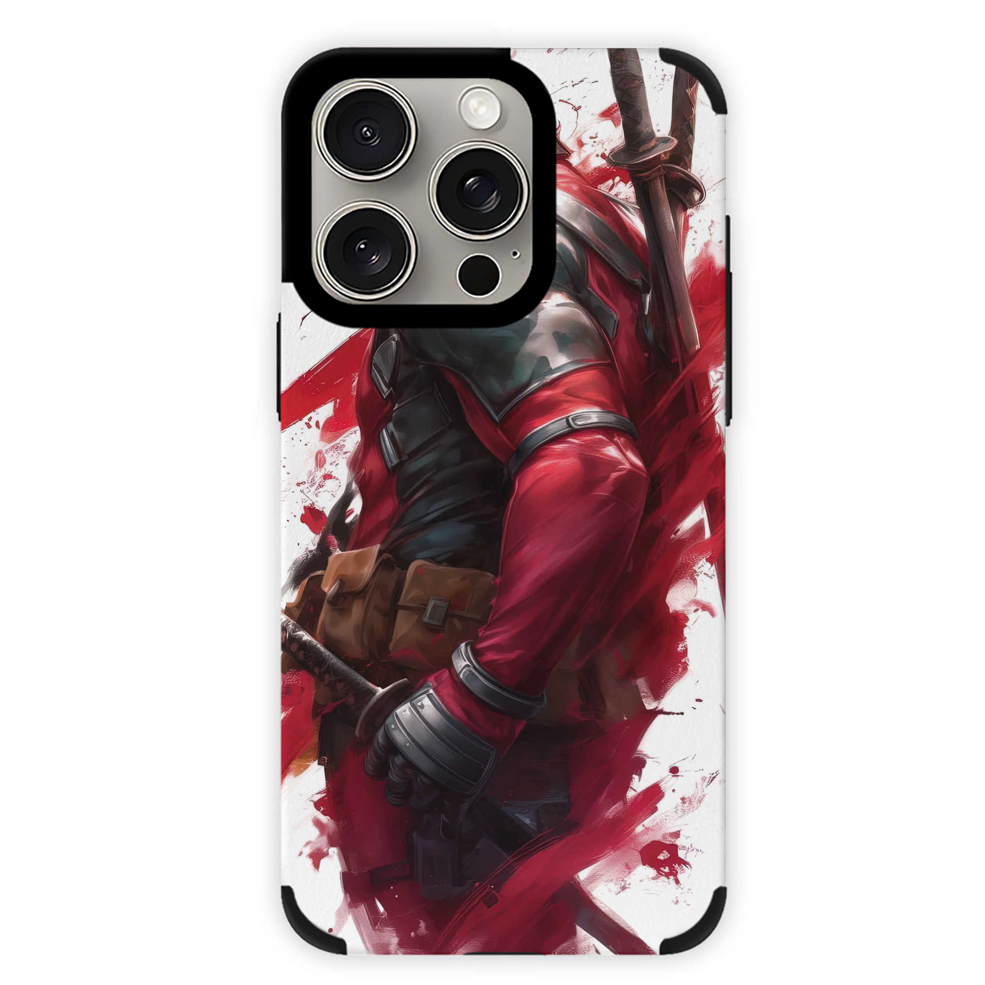 （画像用） Deadpool デッドプール 【iPhone15ProMax対応】 PUレザー スマホケース 耐衝撃＆黄変防止