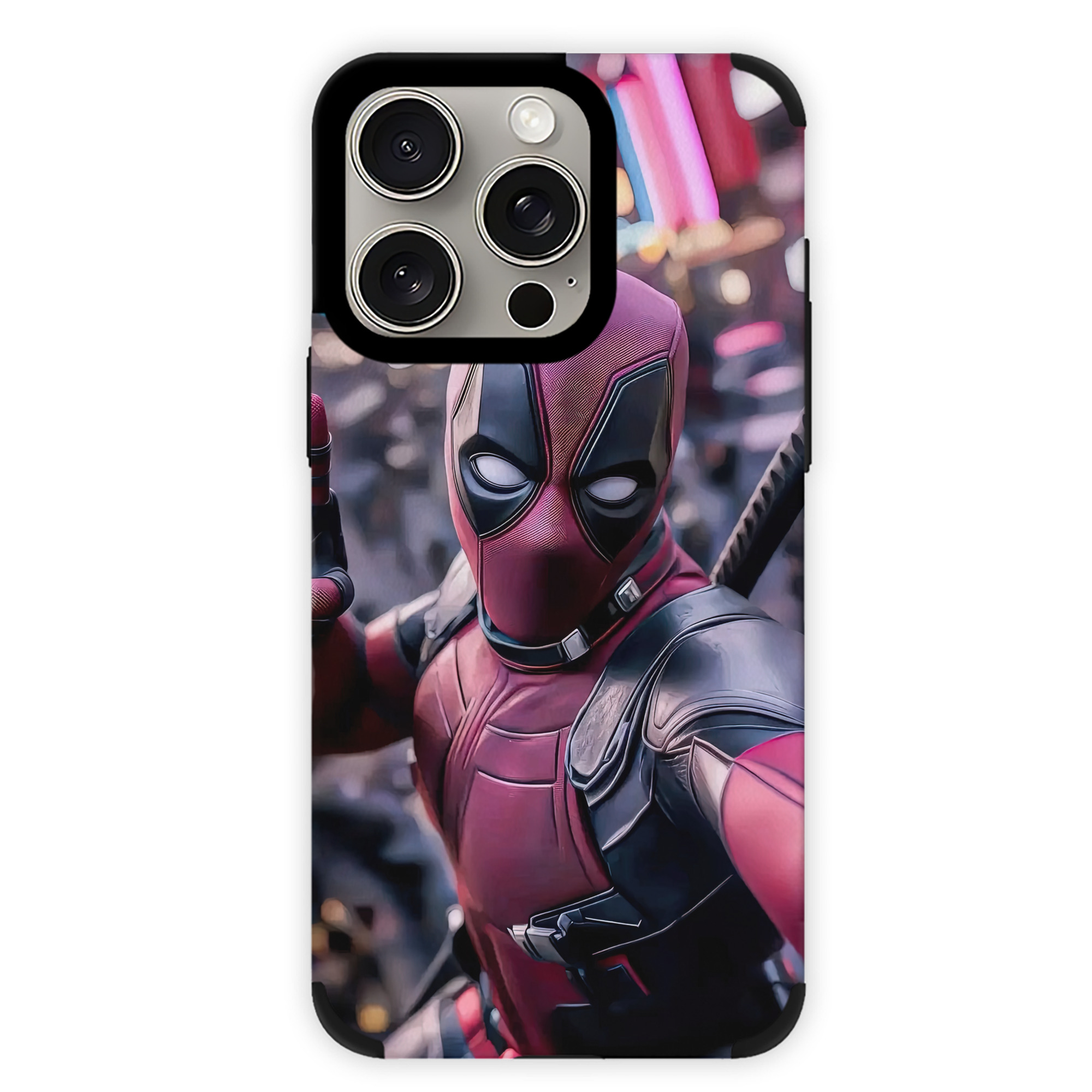 （画像用） Deadpool デッドプール 【iPhone15ProMax対応】 PUレザー スマホケース 耐衝撃＆黄変防止