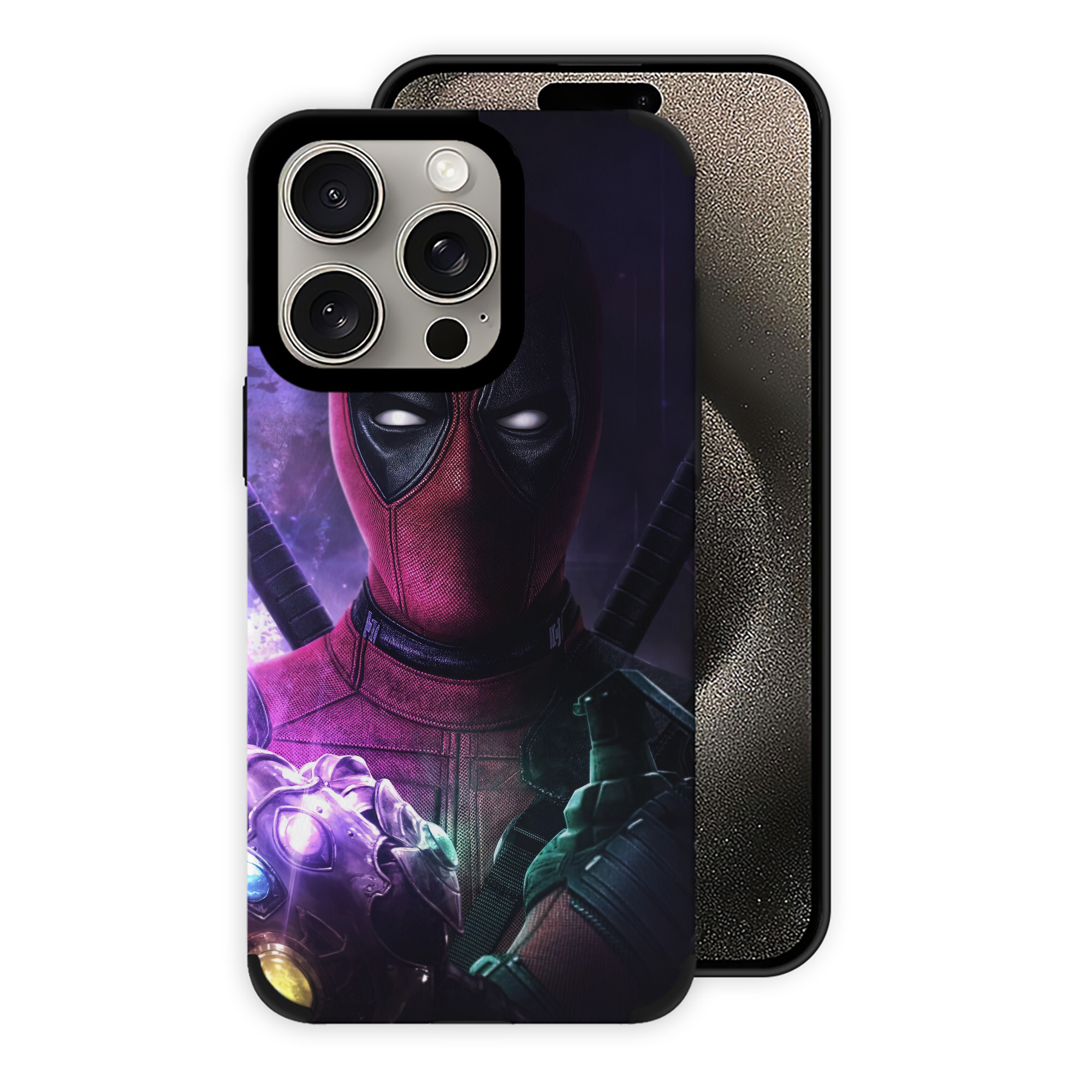 （画像用） Deadpool デッドプール 【iPhone15ProMax対応】 PUレザー スマホケース 耐衝撃＆黄変防止