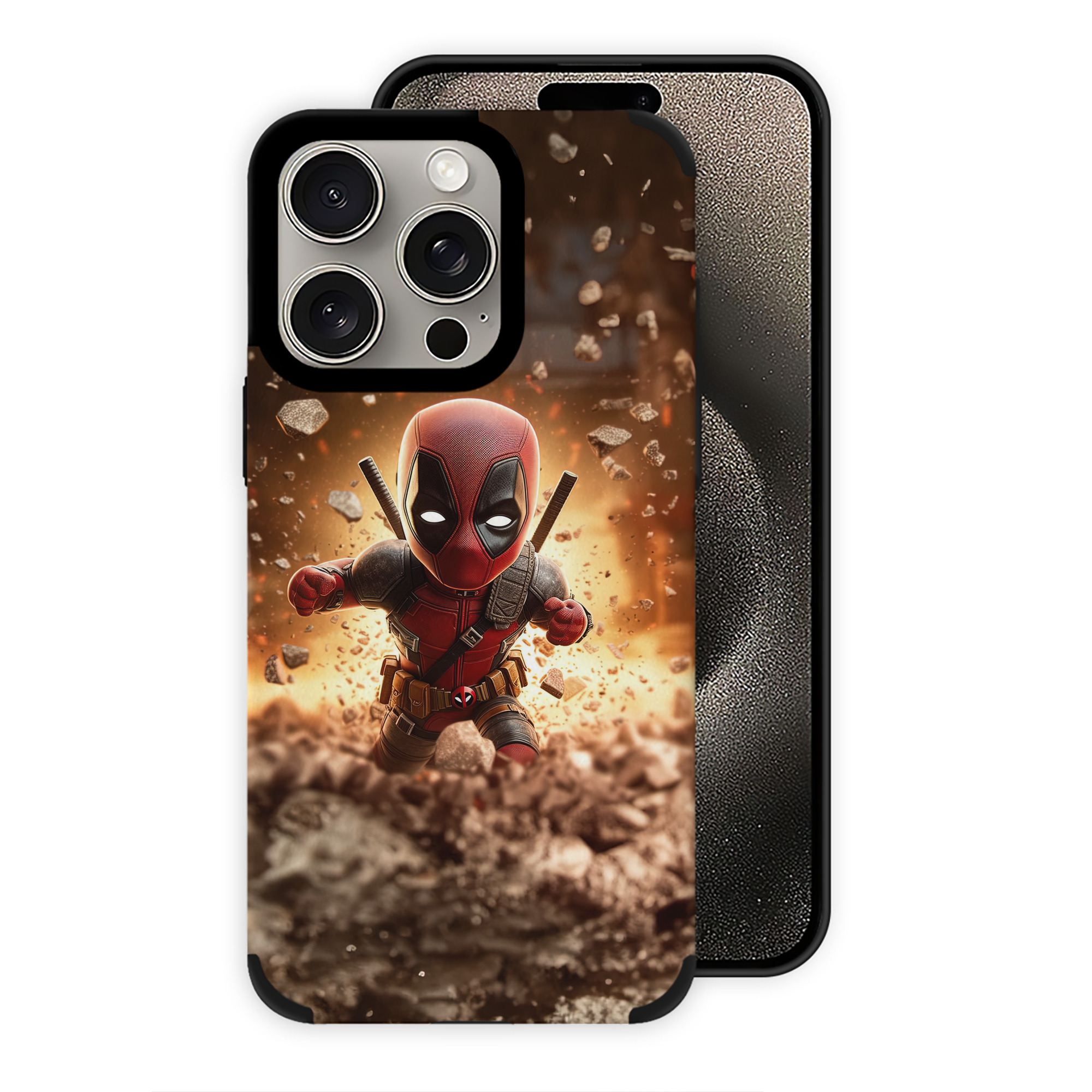 （画像用） Deadpool デッドプール 【iPhone15ProMax対応】 PUレザー スマホケース 耐衝撃＆黄変防止