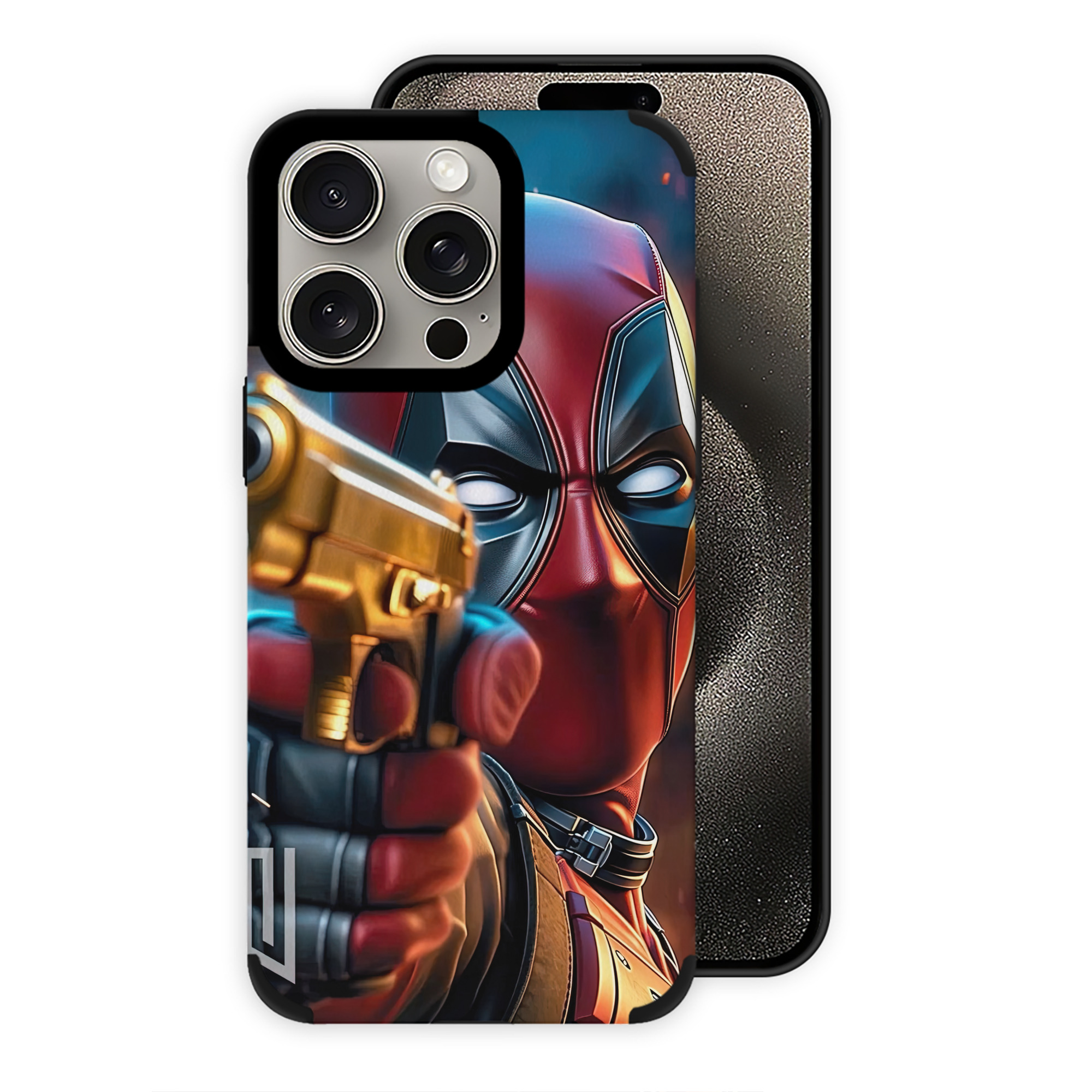 （画像用） Deadpool デッドプール 【iPhone15ProMax対応】 PUレザー スマホケース 耐衝撃＆黄変防止