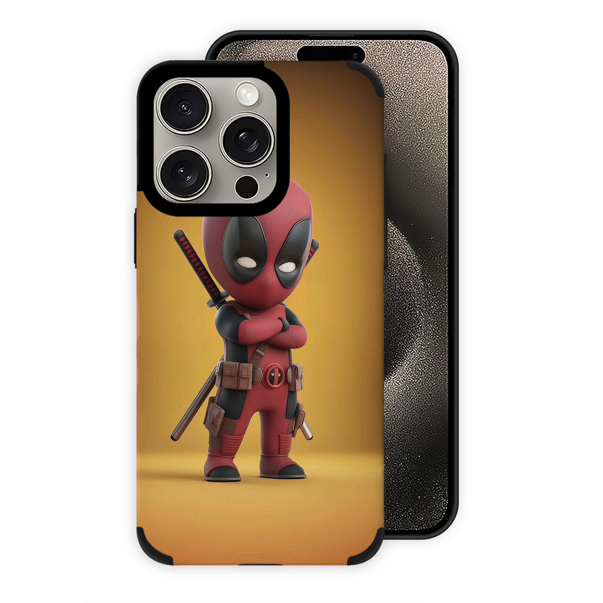 （画像用） Deadpool デッドプール 【iPhone15ProMax対応】 PUレザー スマホケース 耐衝撃＆黄変防止