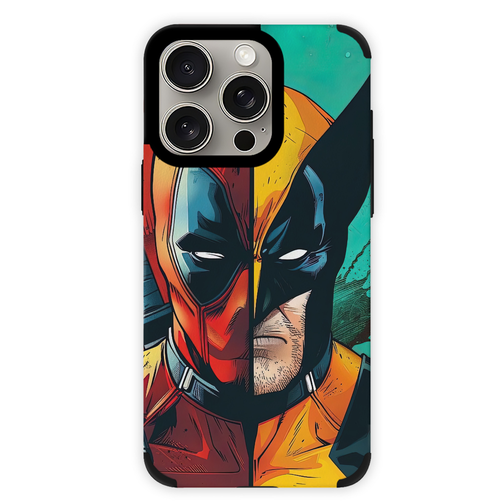 （画像用） Deadpool デッドプール 【iPhone15ProMax対応】 PUレザー スマホケース 耐衝撃＆黄変防止