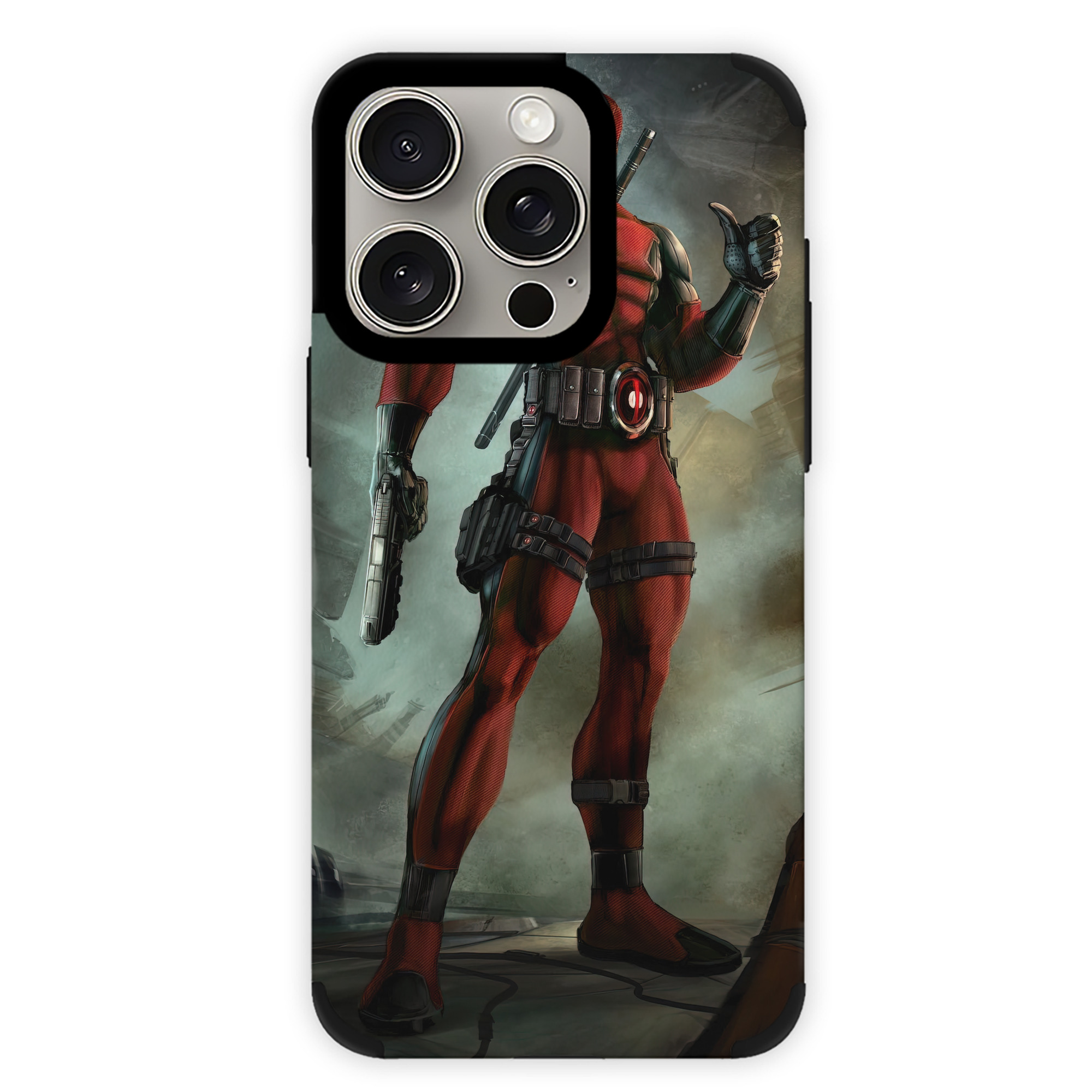 （画像用） Deadpool デッドプール 【iPhone15ProMax対応】 PUレザー スマホケース 耐衝撃＆黄変防止