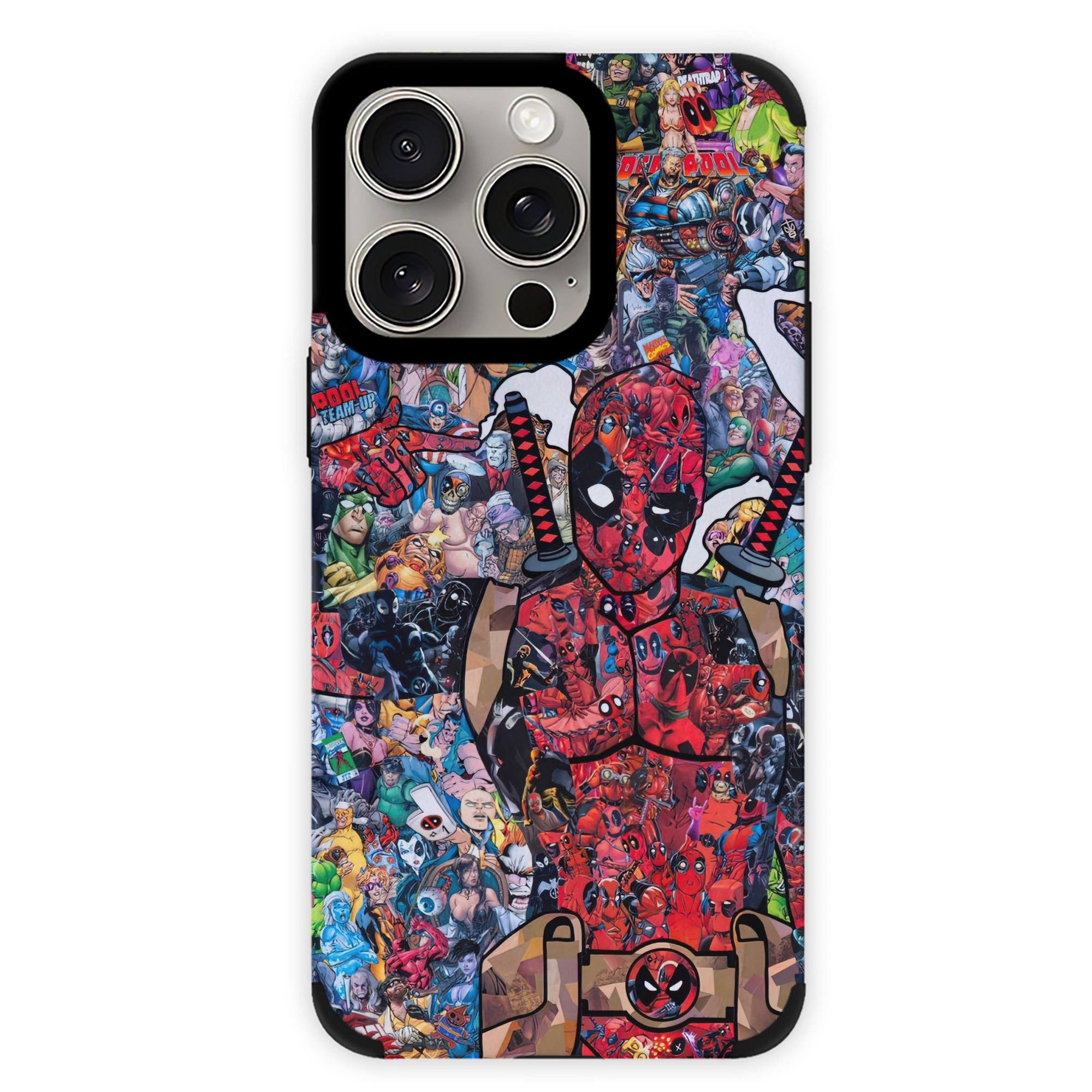 （画像用） Deadpool デッドプール 【iPhone15ProMax対応】 PUレザー スマホケース 耐衝撃＆黄変防止