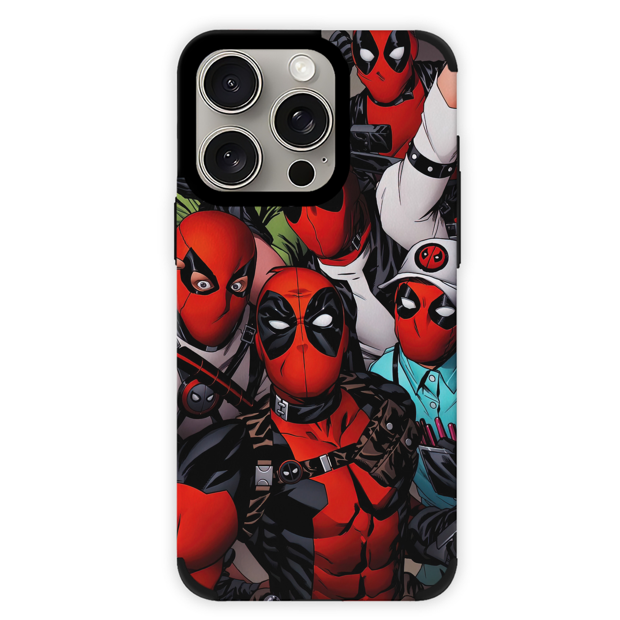 （画像用） Deadpool デッドプール 【iPhone15ProMax対応】 PUレザー スマホケース 耐衝撃＆黄変防止