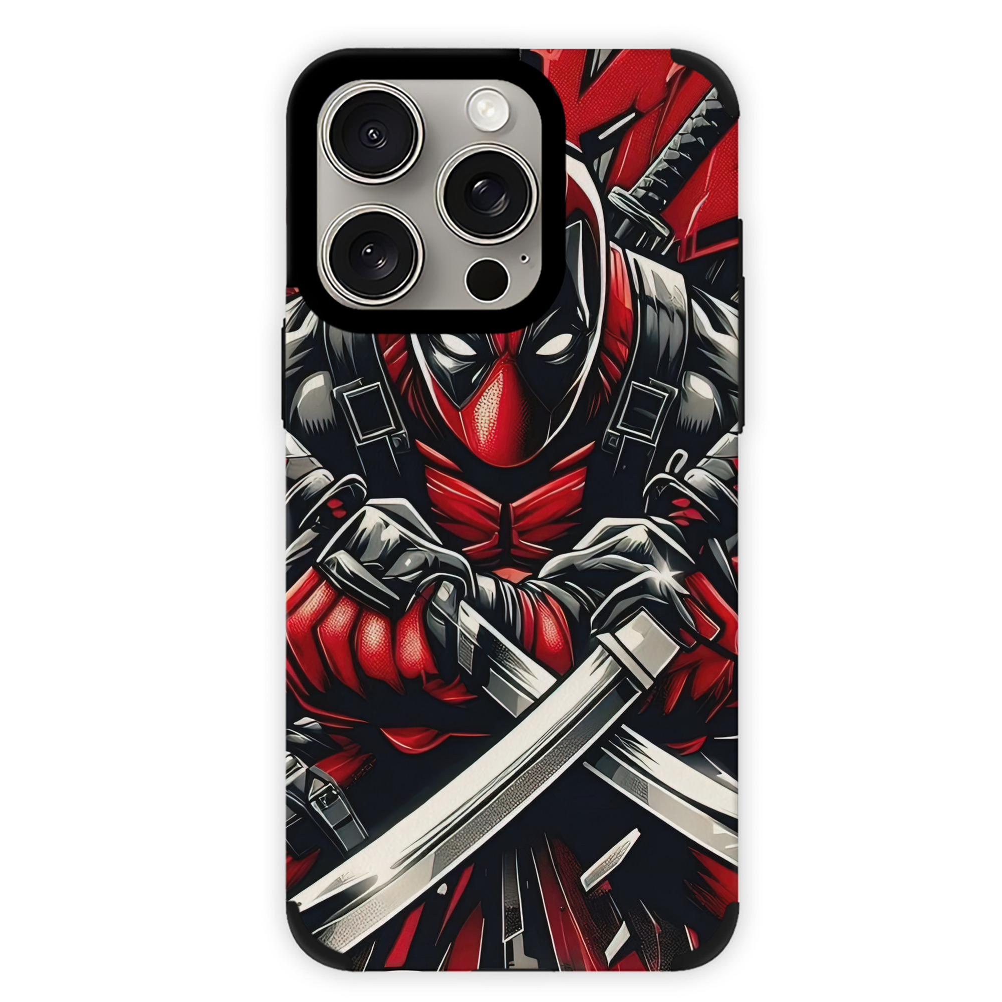 （画像用） Deadpool デッドプール 【iPhone15ProMax対応】 PUレザー スマホケース 耐衝撃＆黄変防止