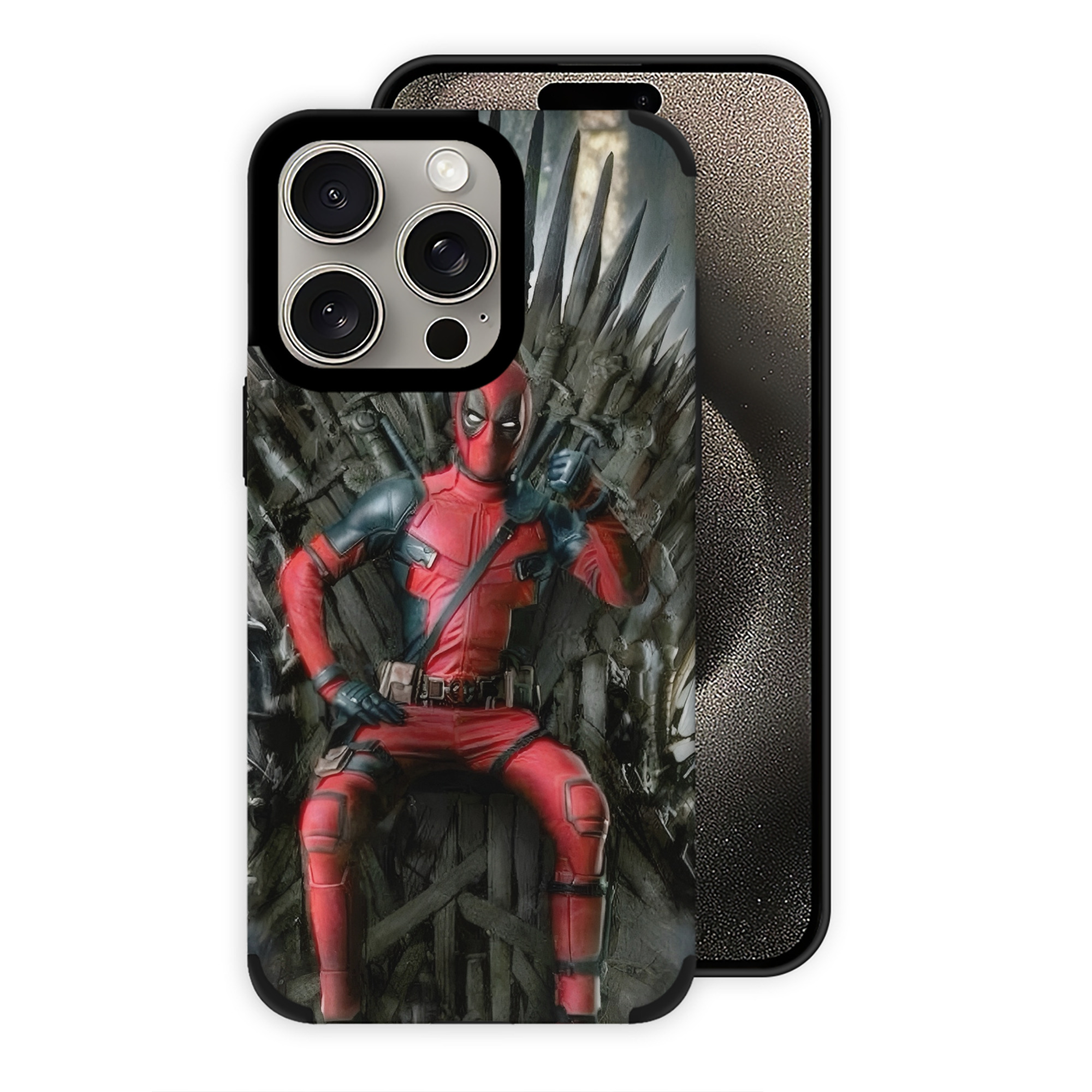（画像用） Deadpool デッドプール 【iPhone15ProMax対応】 PUレザー スマホケース 耐衝撃＆黄変防止