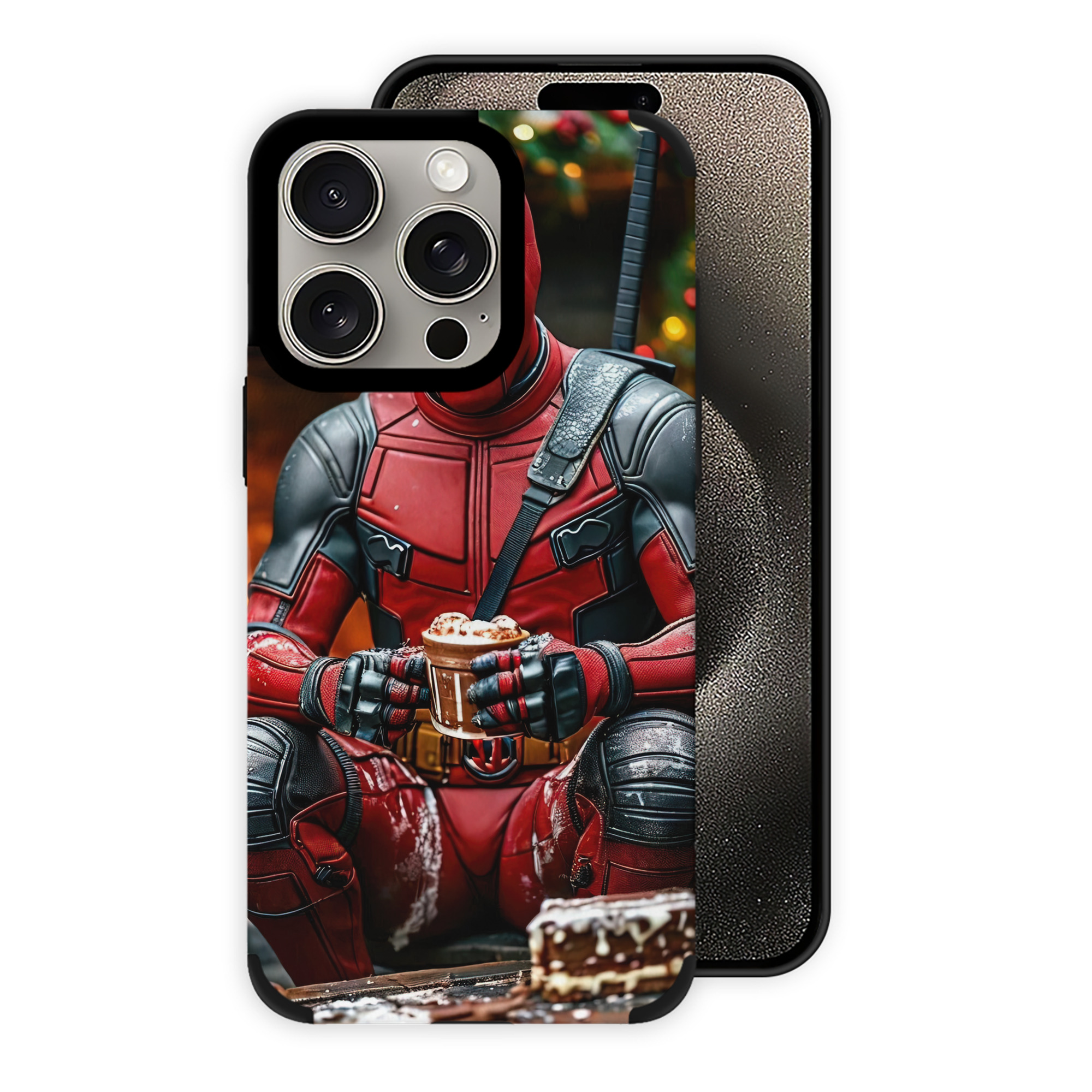 （画像用） Deadpool デッドプール 【iPhone15ProMax対応】 PUレザー スマホケース 耐衝撃＆黄変防止