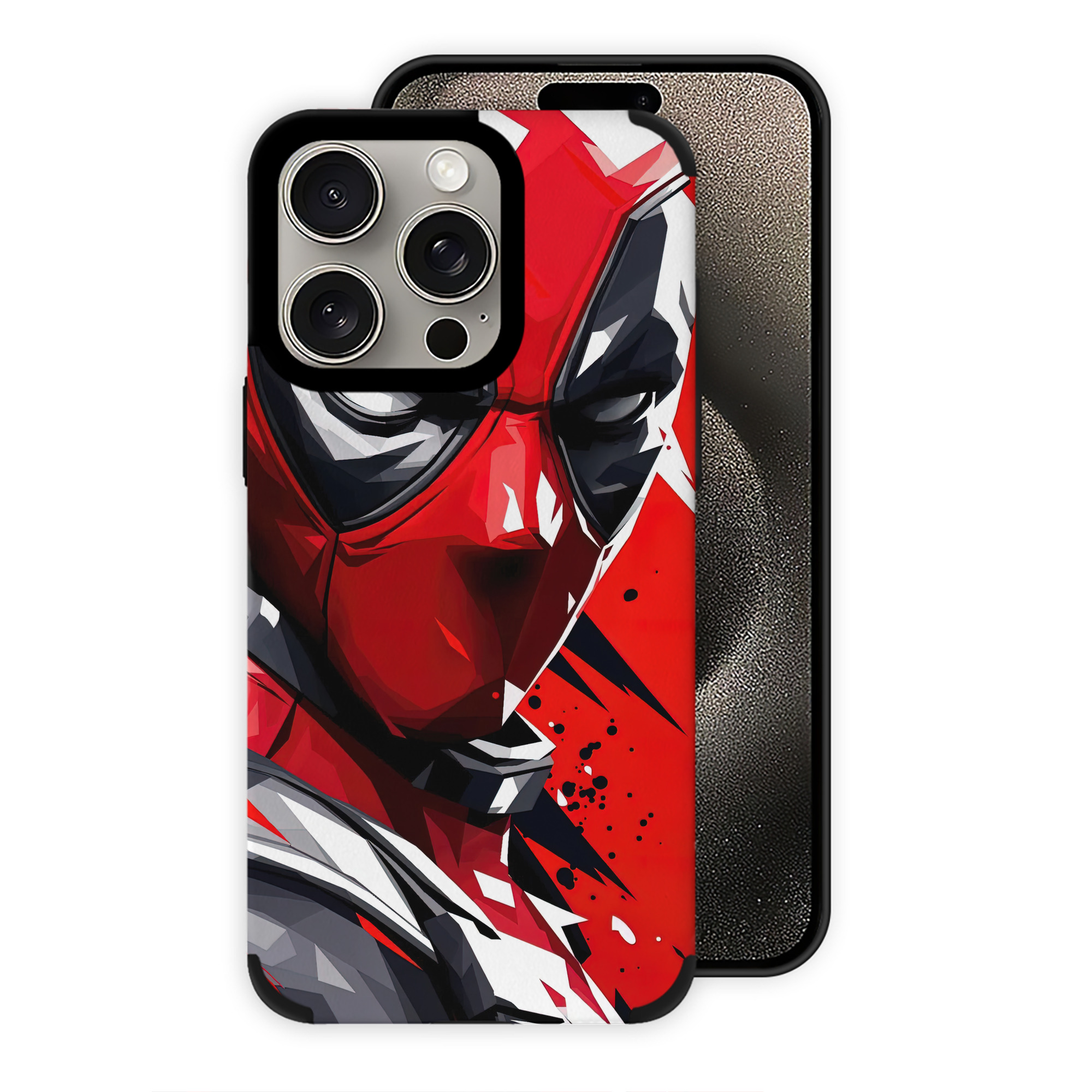 （画像用） Deadpool デッドプール 【iPhone15ProMax対応】 PUレザー スマホケース 耐衝撃＆黄変防止