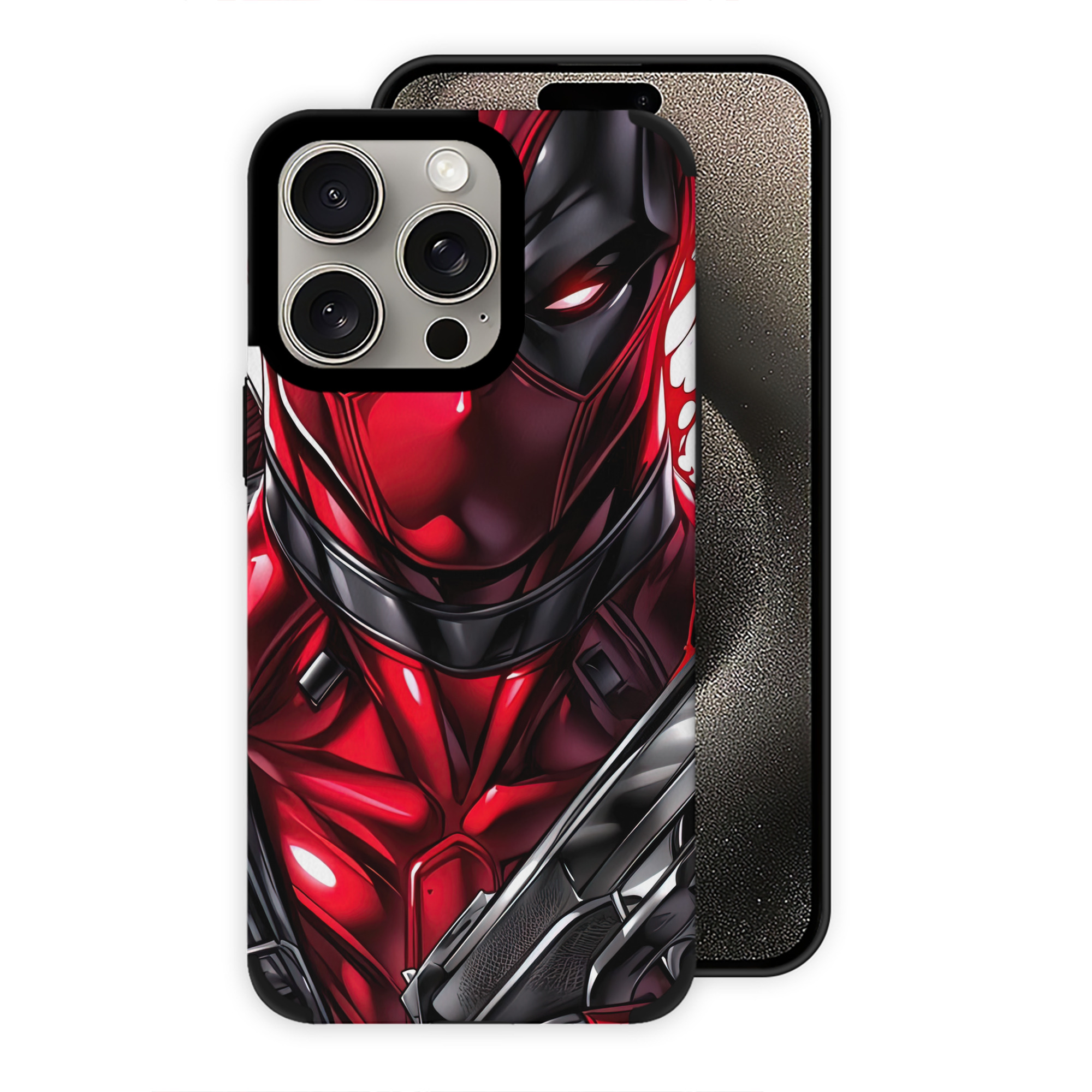 （画像用） Deadpool デッドプール 【iPhone15ProMax対応】 PUレザー スマホケース 耐衝撃＆黄変防止