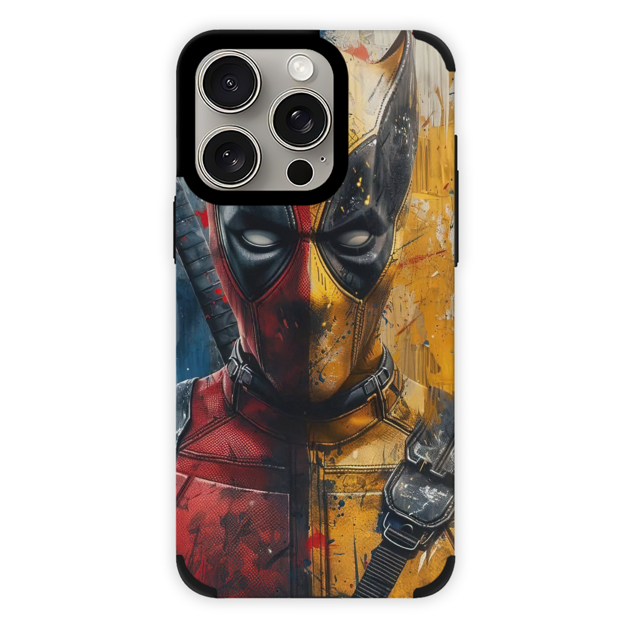 （画像用） Deadpool デッドプール 【iPhone15ProMax対応】 PUレザー スマホケース 耐衝撃＆黄変防止