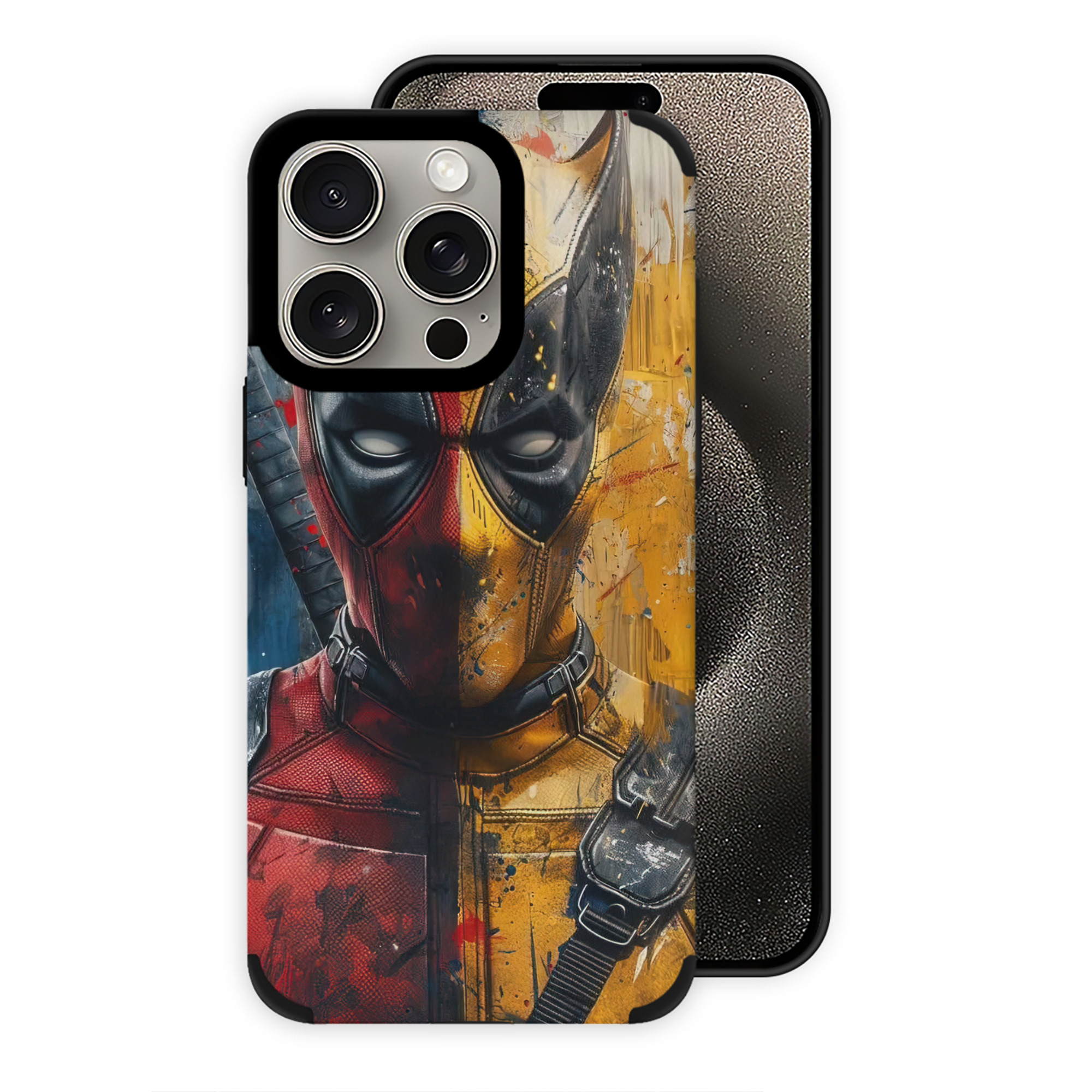 （画像用） Deadpool デッドプール 【iPhone15ProMax対応】 PUレザー スマホケース 耐衝撃＆黄変防止