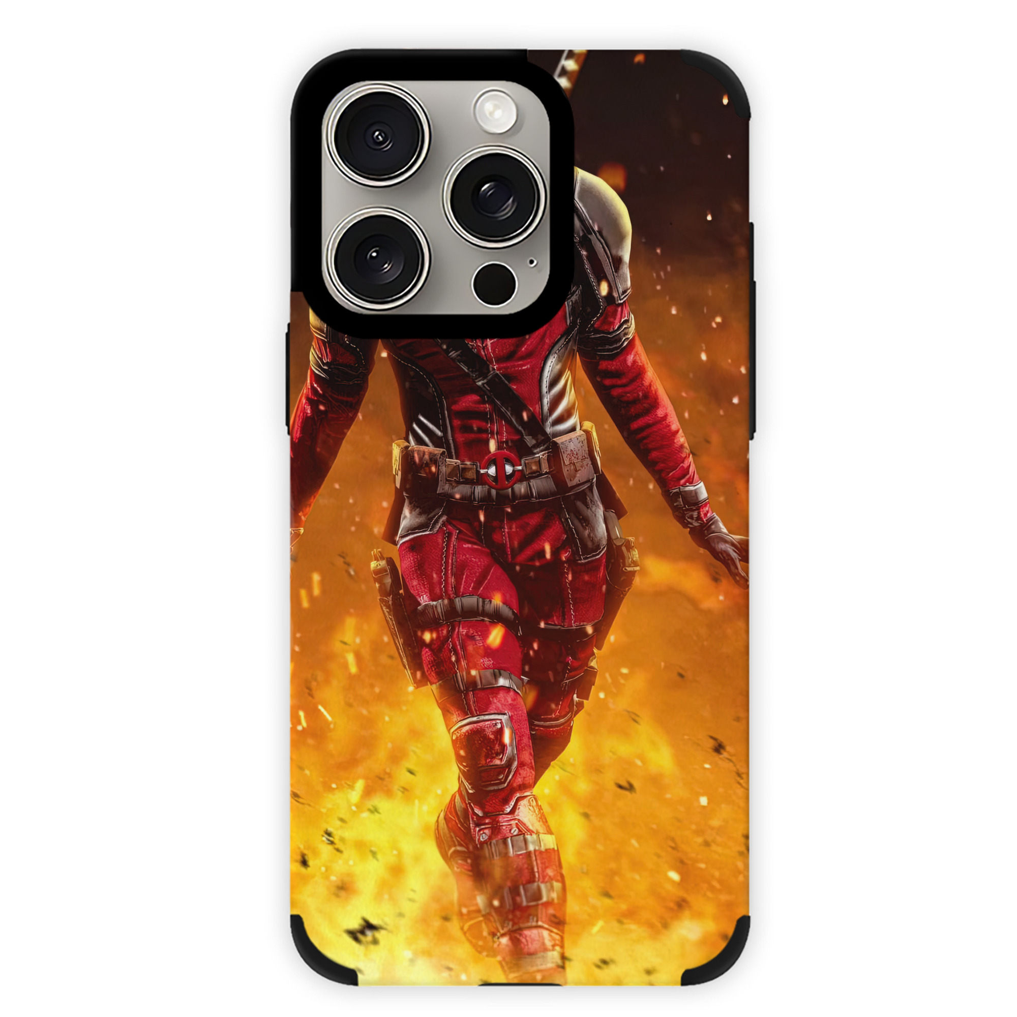 （画像用） Deadpool デッドプール 【iPhone15ProMax対応】 PUレザー スマホケース 耐衝撃＆黄変防止