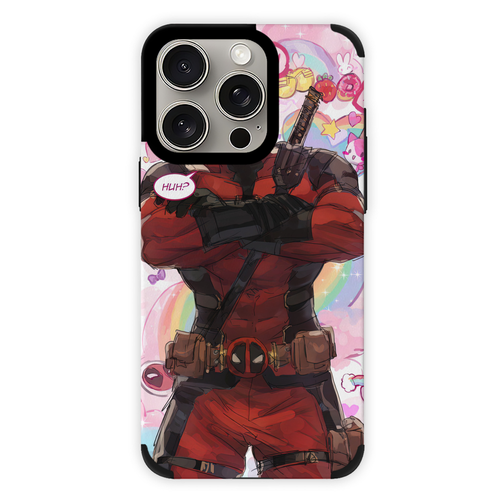 （画像用） Deadpool デッドプール 【iPhone15ProMax対応】 PUレザー スマホケース 耐衝撃＆黄変防止