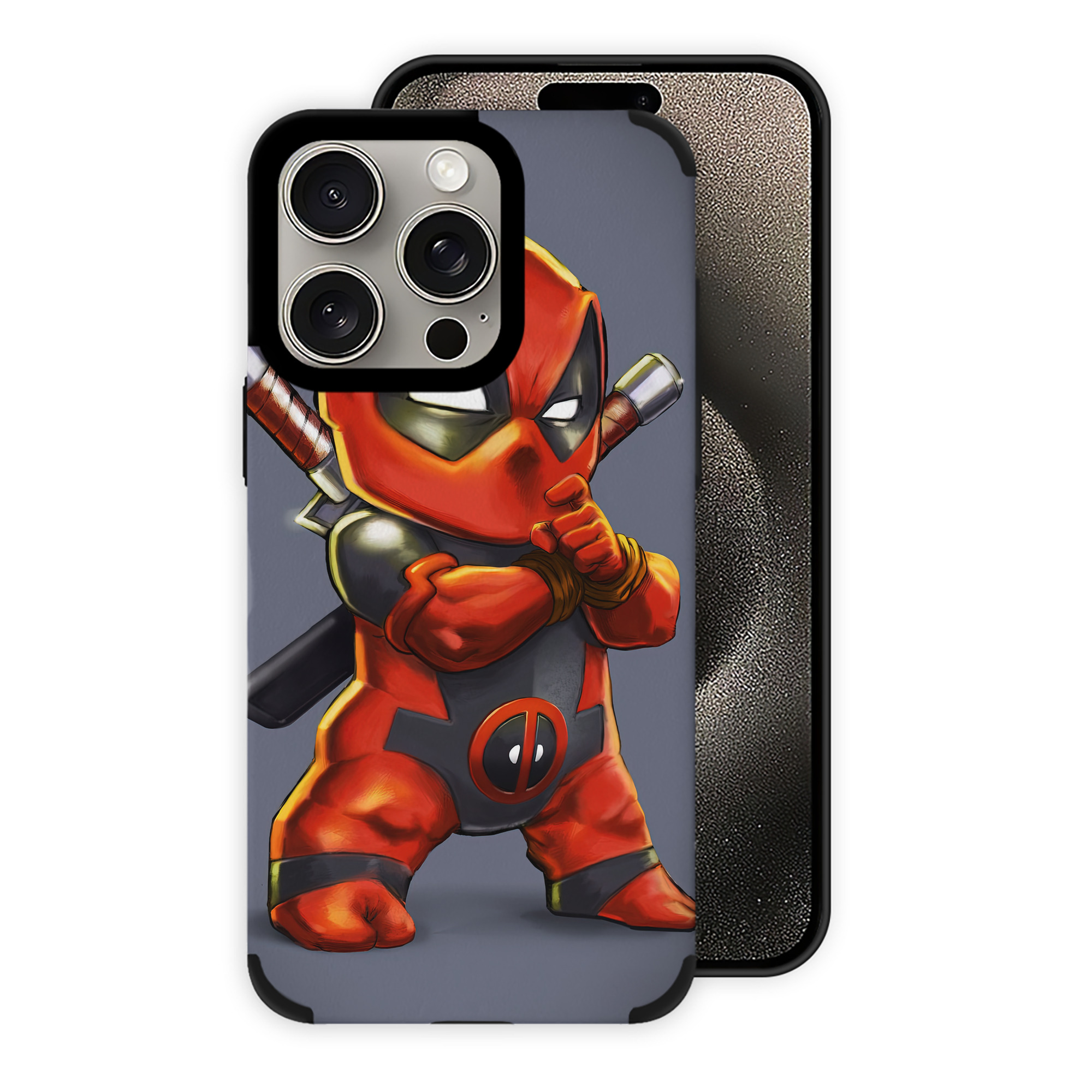 （画像用） Deadpool デッドプール 【iPhone15ProMax対応】 PUレザー スマホケース 耐衝撃＆黄変防止