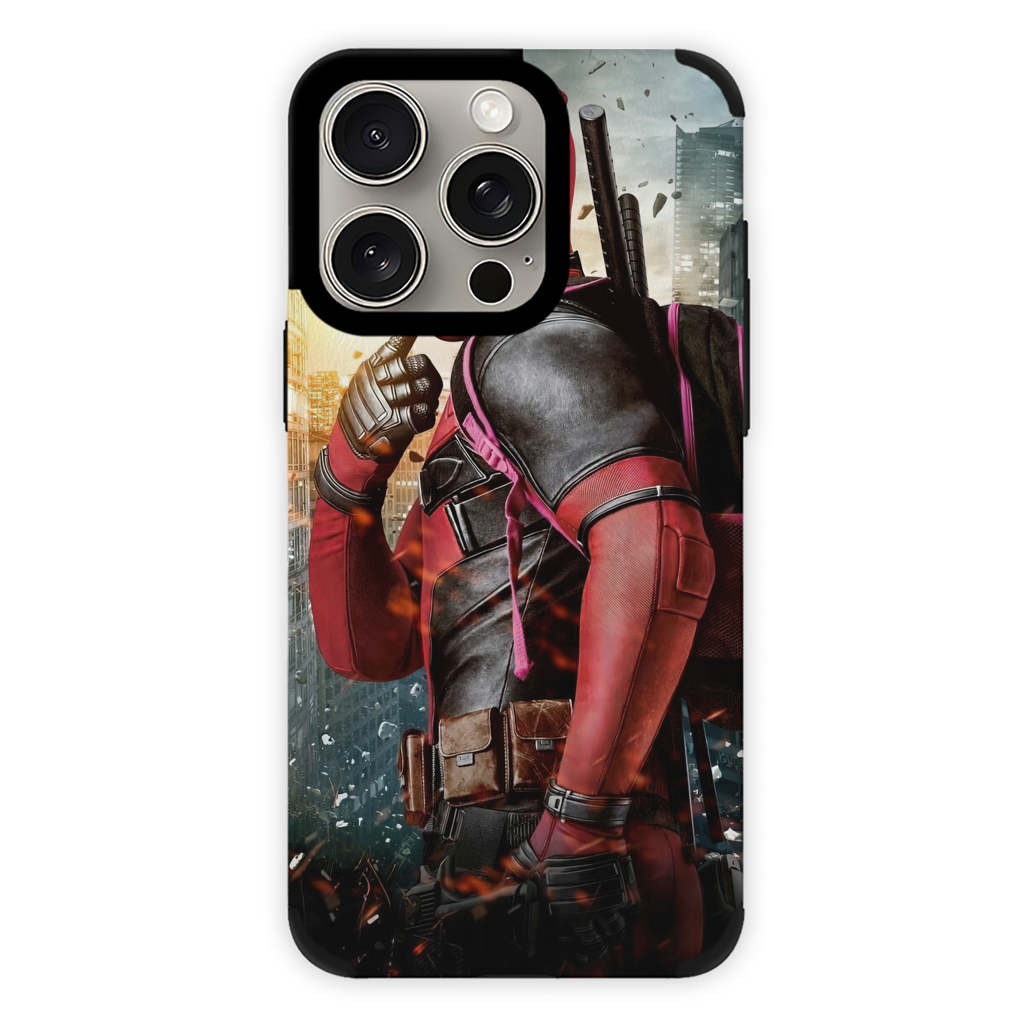 （画像用） Deadpool デッドプール 【iPhone15ProMax対応】 PUレザー スマホケース 耐衝撃＆黄変防止