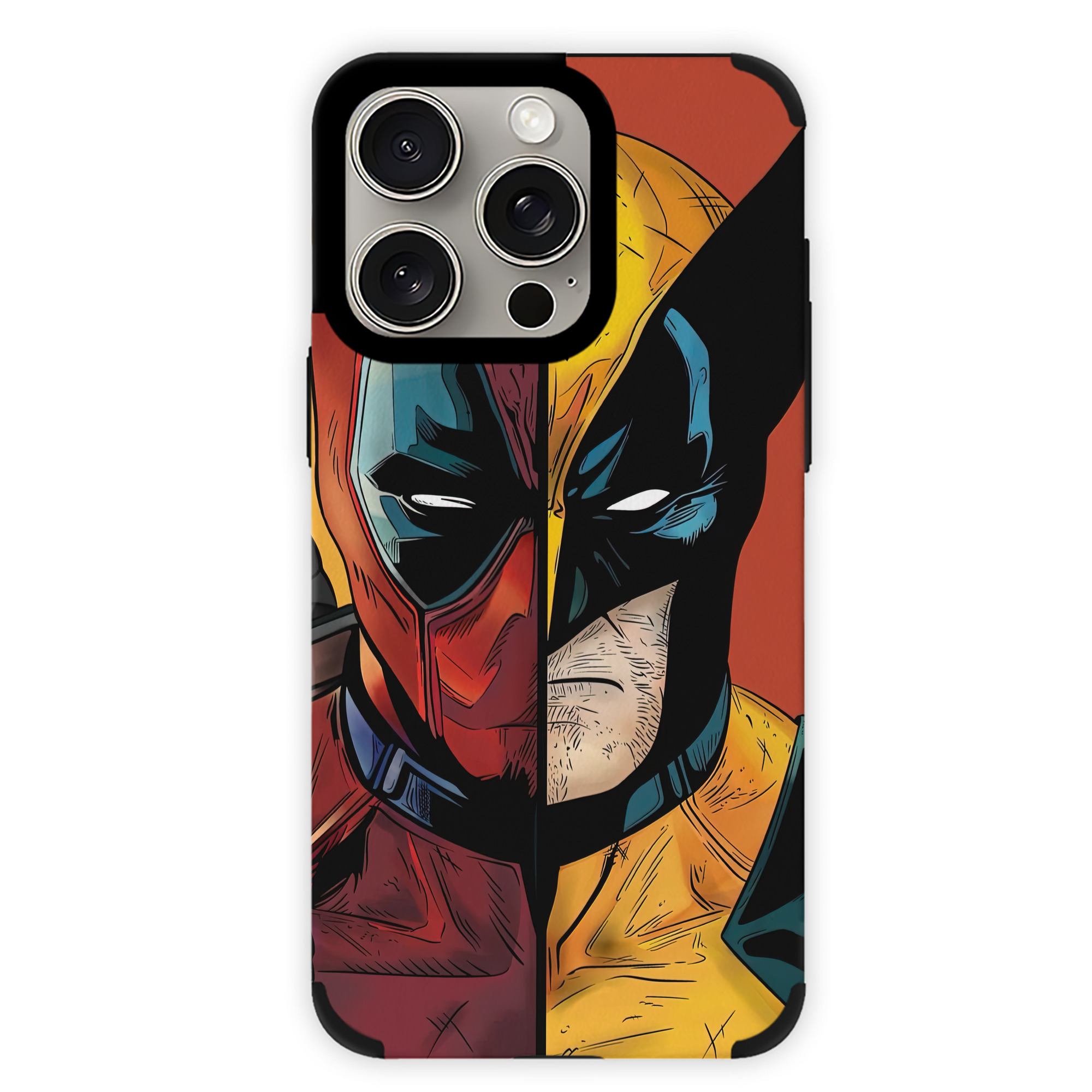 （画像用） Deadpool デッドプール 【iPhone15ProMax対応】 PUレザー スマホケース 耐衝撃＆黄変防止