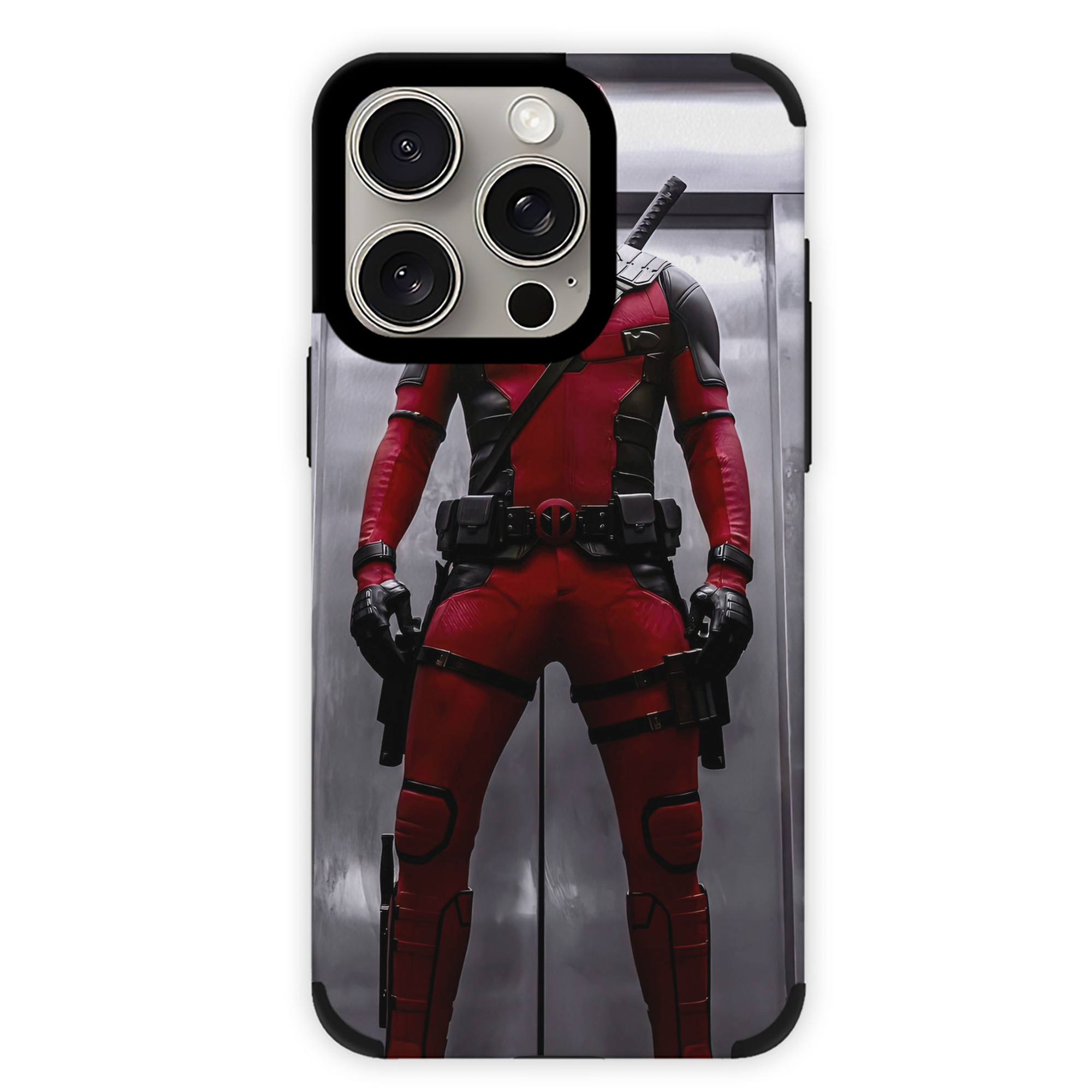 （画像用） Deadpool デッドプール 【iPhone15ProMax対応】 PUレザー スマホケース 耐衝撃＆黄変防止