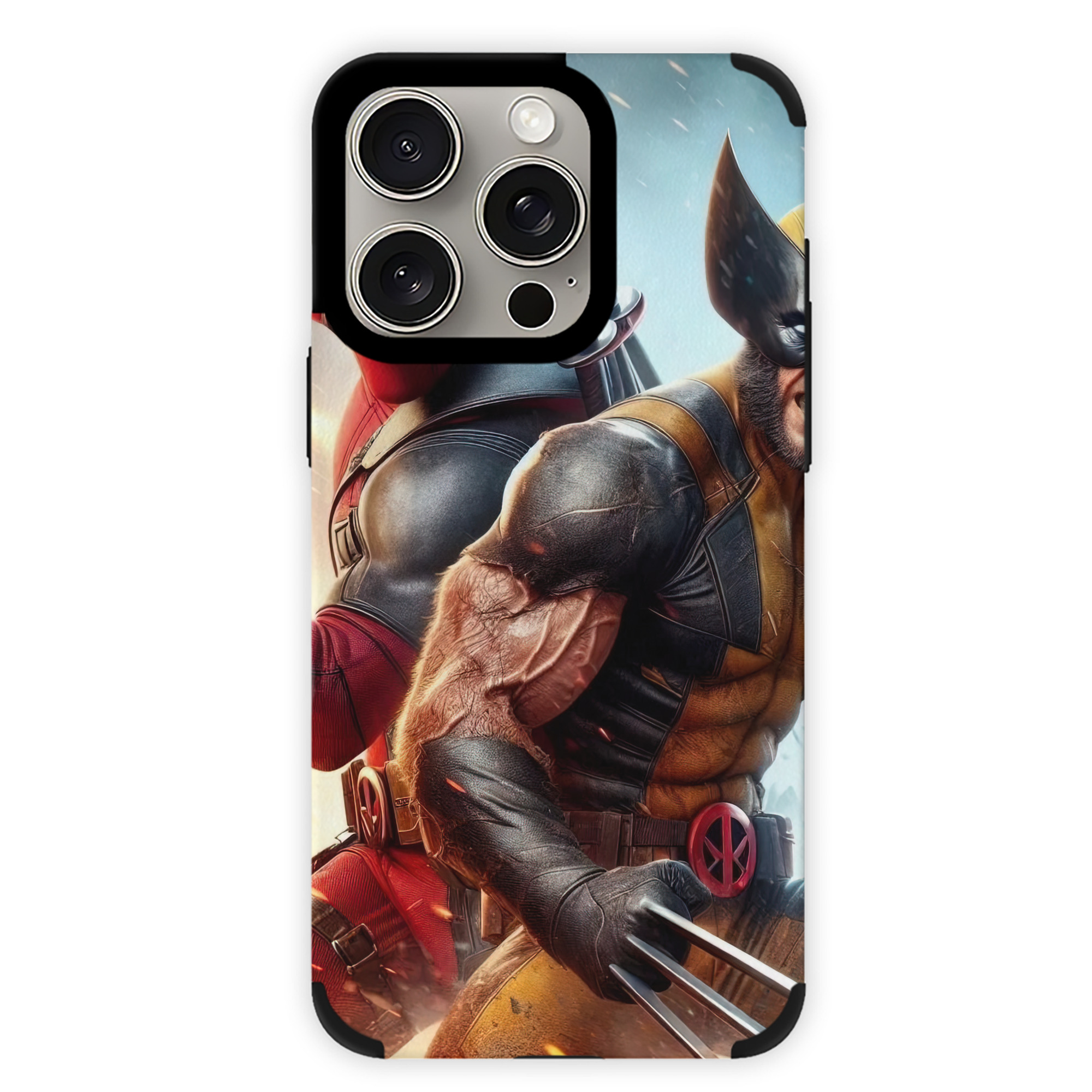 （画像用） Deadpool デッドプール 【iPhone15ProMax対応】 PUレザー スマホケース 耐衝撃＆黄変防止