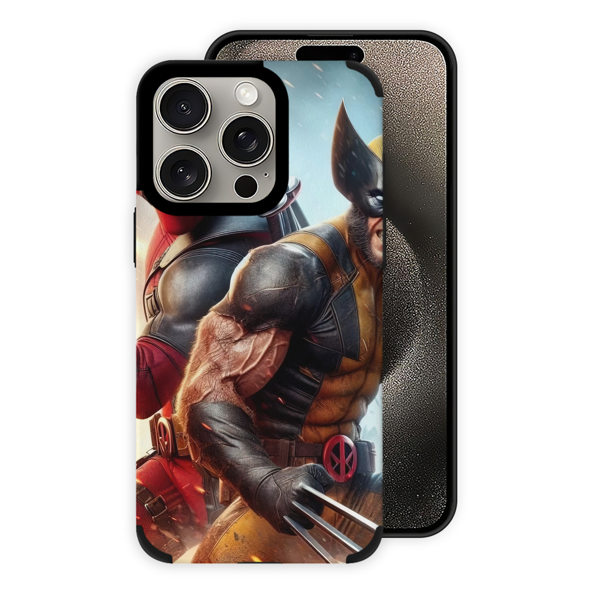 （画像用） Deadpool デッドプール 【iPhone15ProMax対応】 PUレザー スマホケース 耐衝撃＆黄変防止