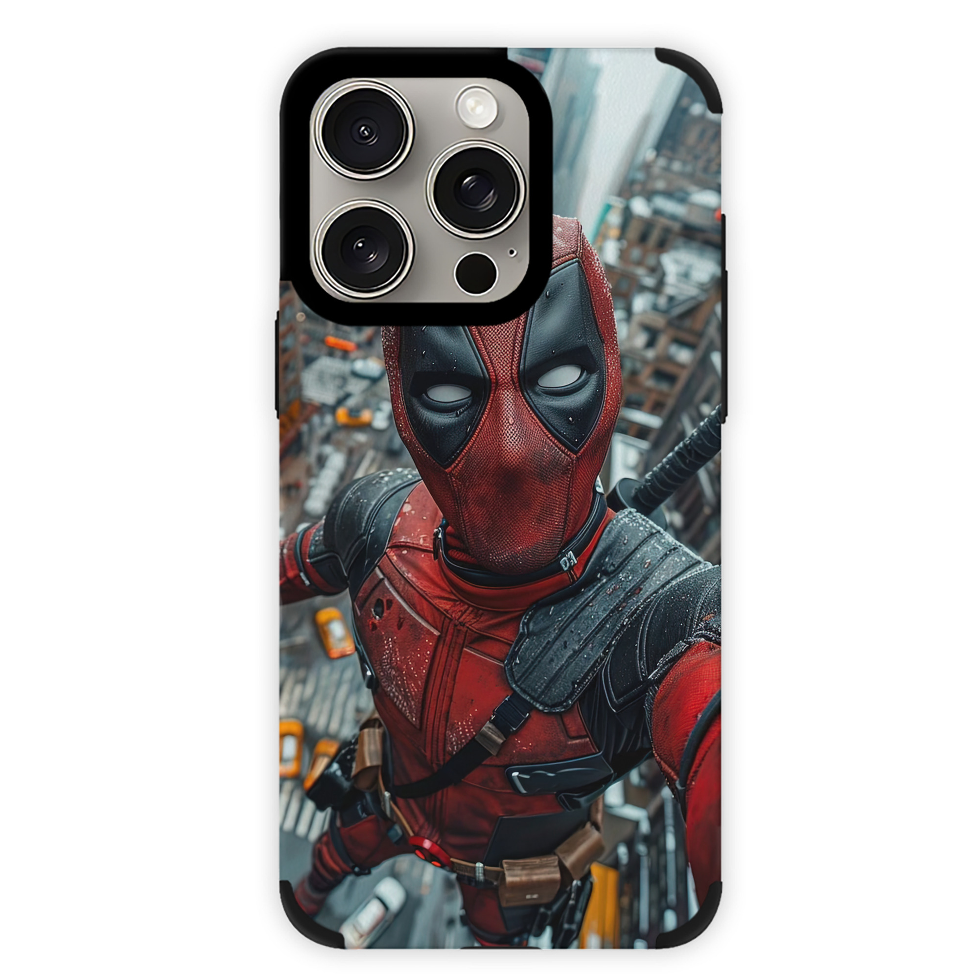 （画像用） Deadpool デッドプール 【iPhone15ProMax対応】 PUレザー スマホケース 耐衝撃＆黄変防止