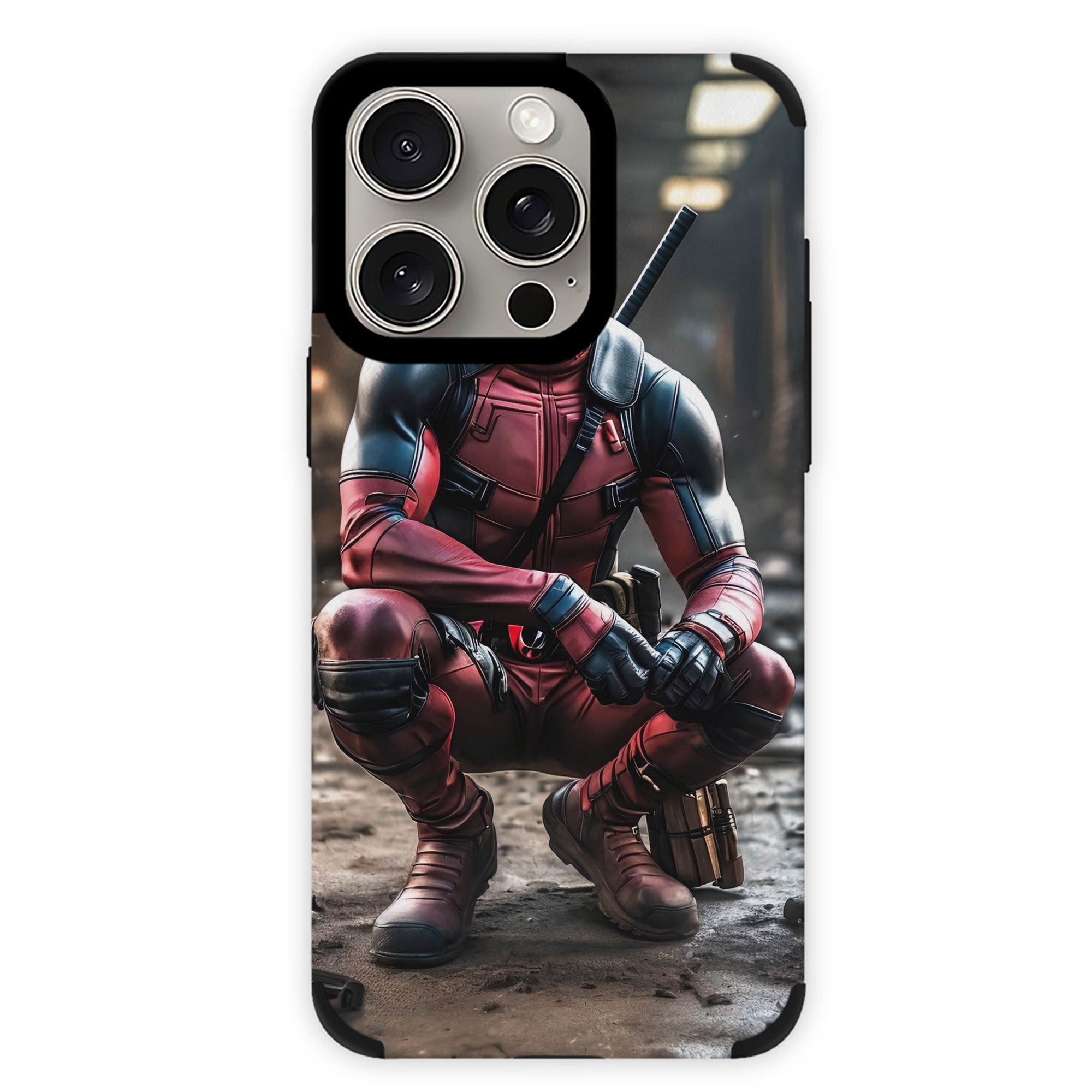 （画像用） Deadpool デッドプール 【iPhone15ProMax対応】 PUレザー スマホケース 耐衝撃＆黄変防止