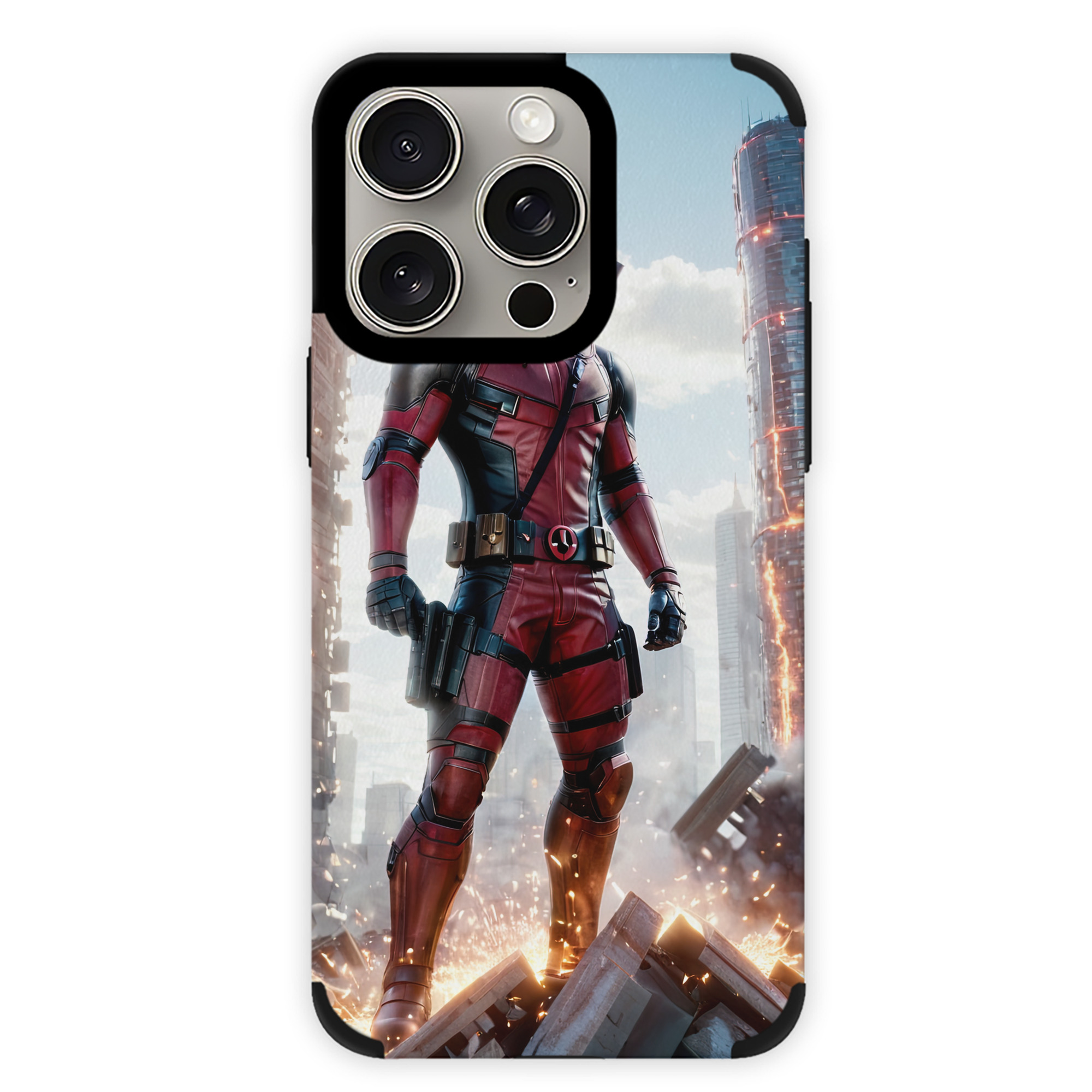 （画像用） Deadpool デッドプール 【iPhone15ProMax対応】 PUレザー スマホケース 耐衝撃＆黄変防止
