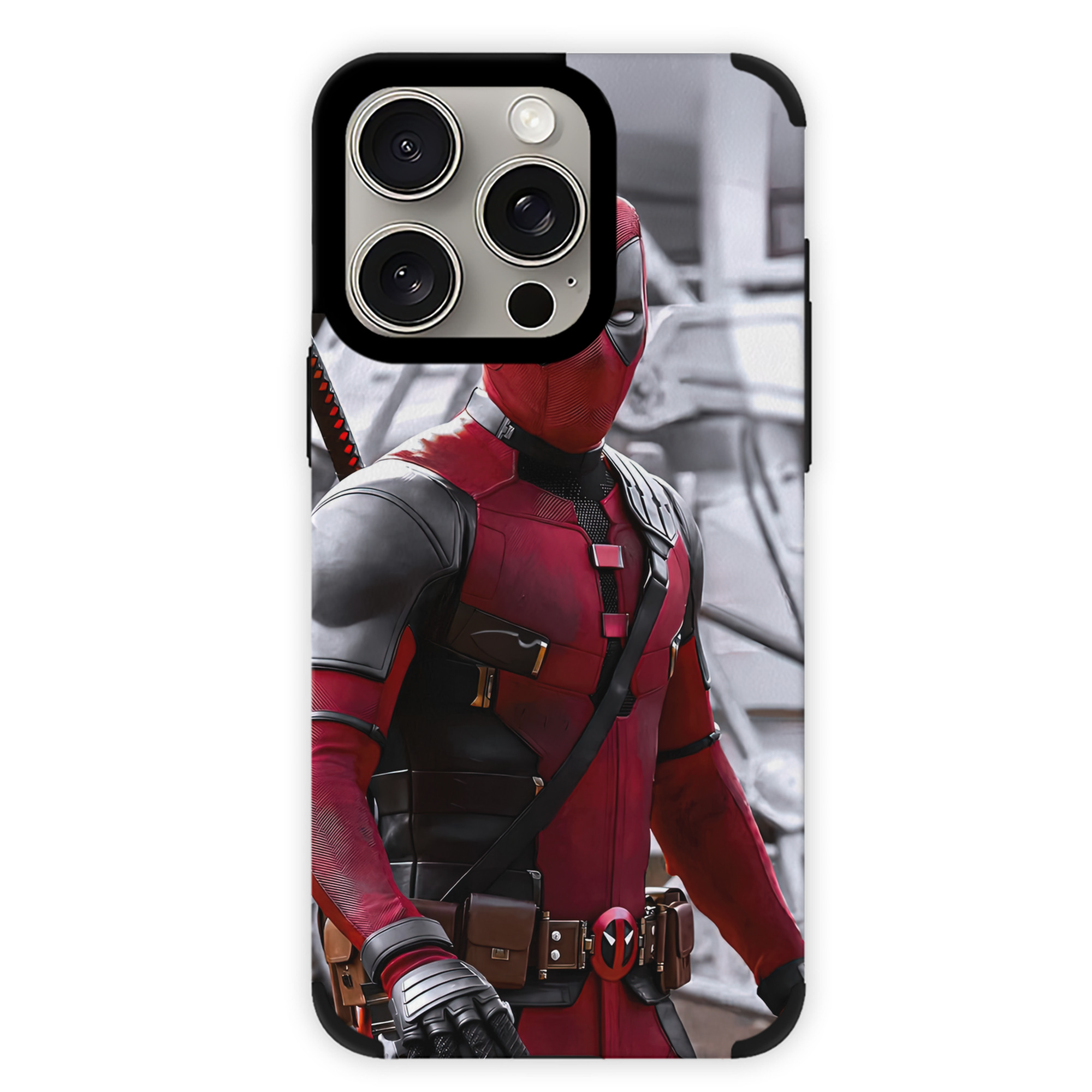 （画像用） Deadpool デッドプール 【iPhone15ProMax対応】 PUレザー スマホケース 耐衝撃＆黄変防止