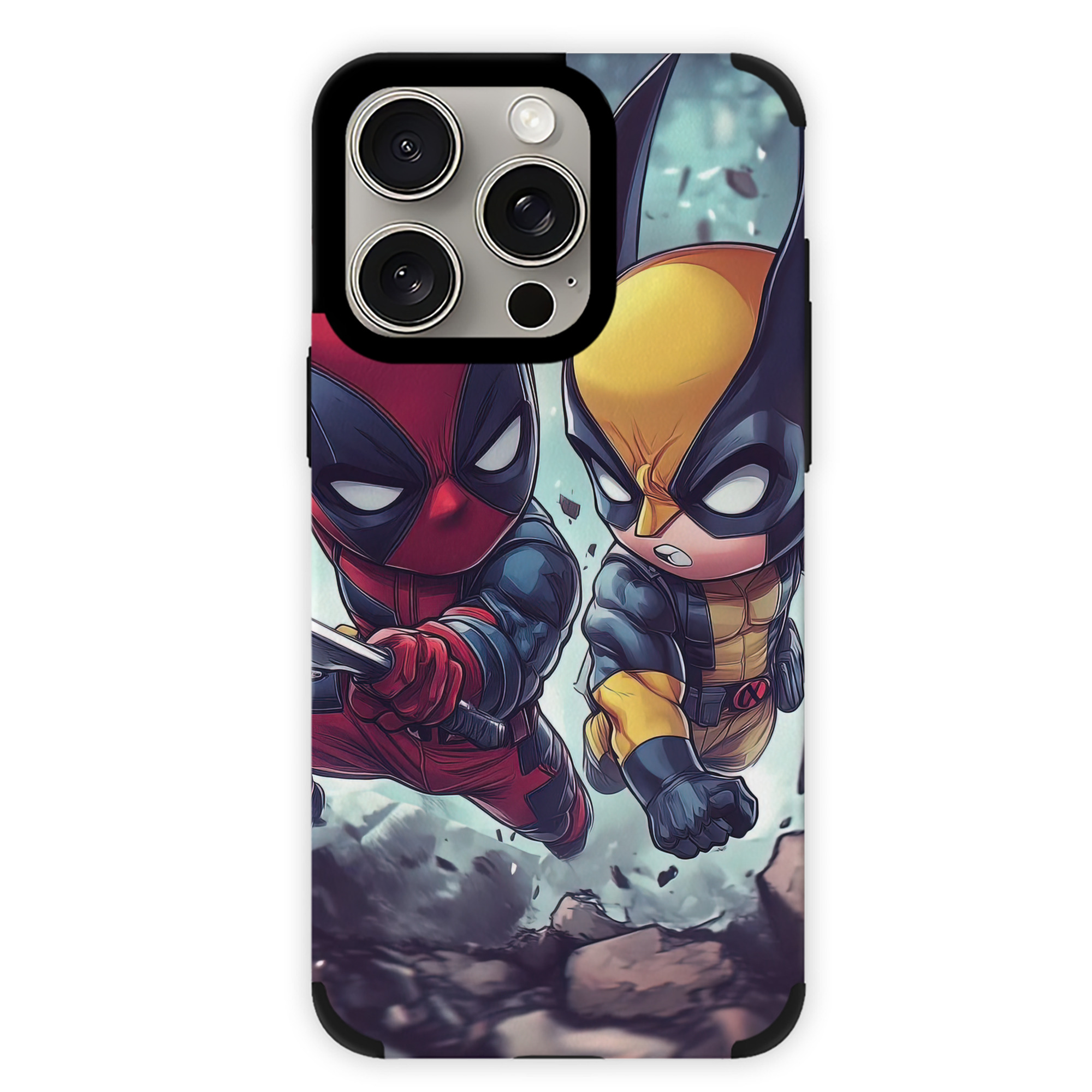 （画像用） Deadpool デッドプール 【iPhone15ProMax対応】 PUレザー スマホケース 耐衝撃＆黄変防止