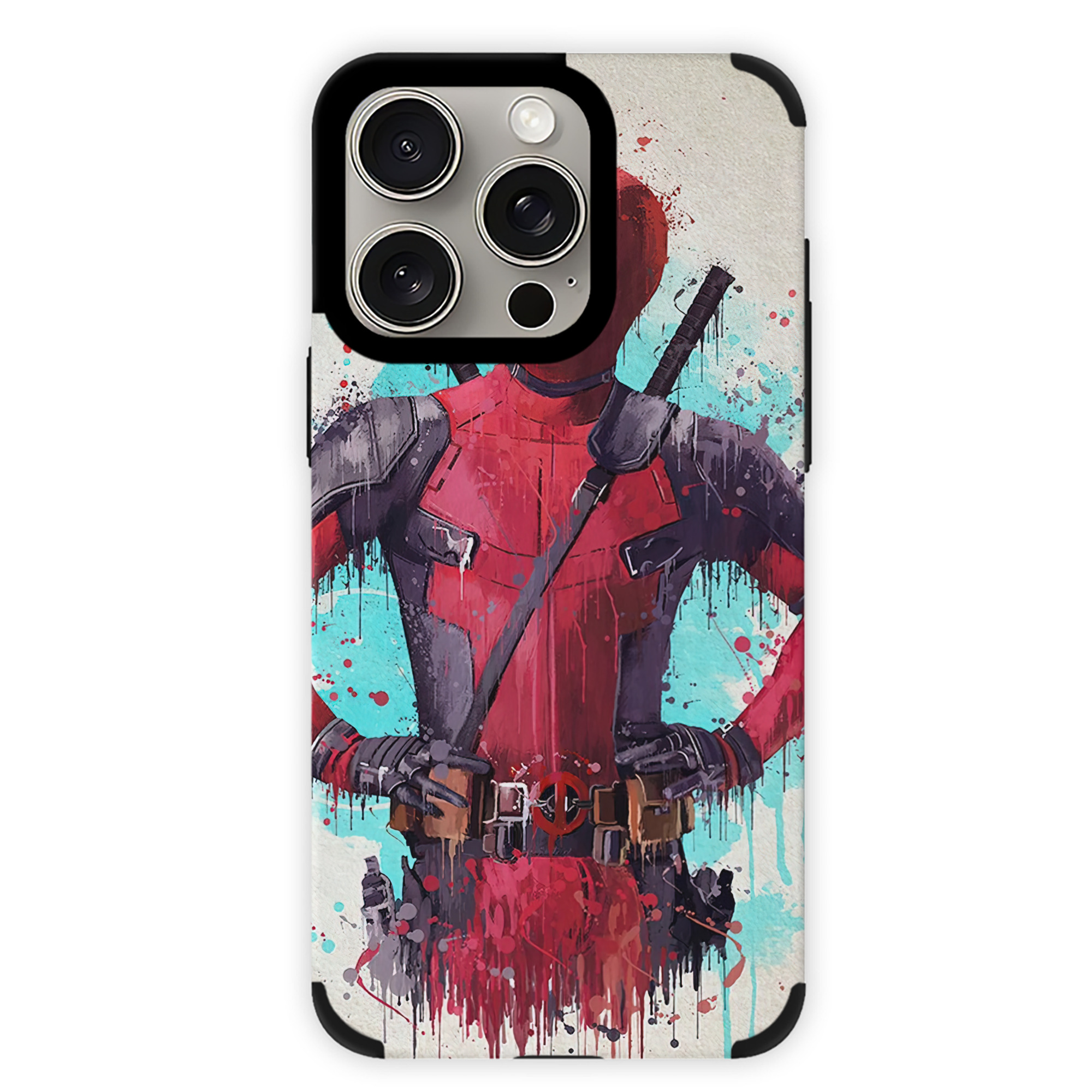 （画像用） Deadpool デッドプール 【iPhone15ProMax対応】 PUレザー スマホケース 耐衝撃＆黄変防止