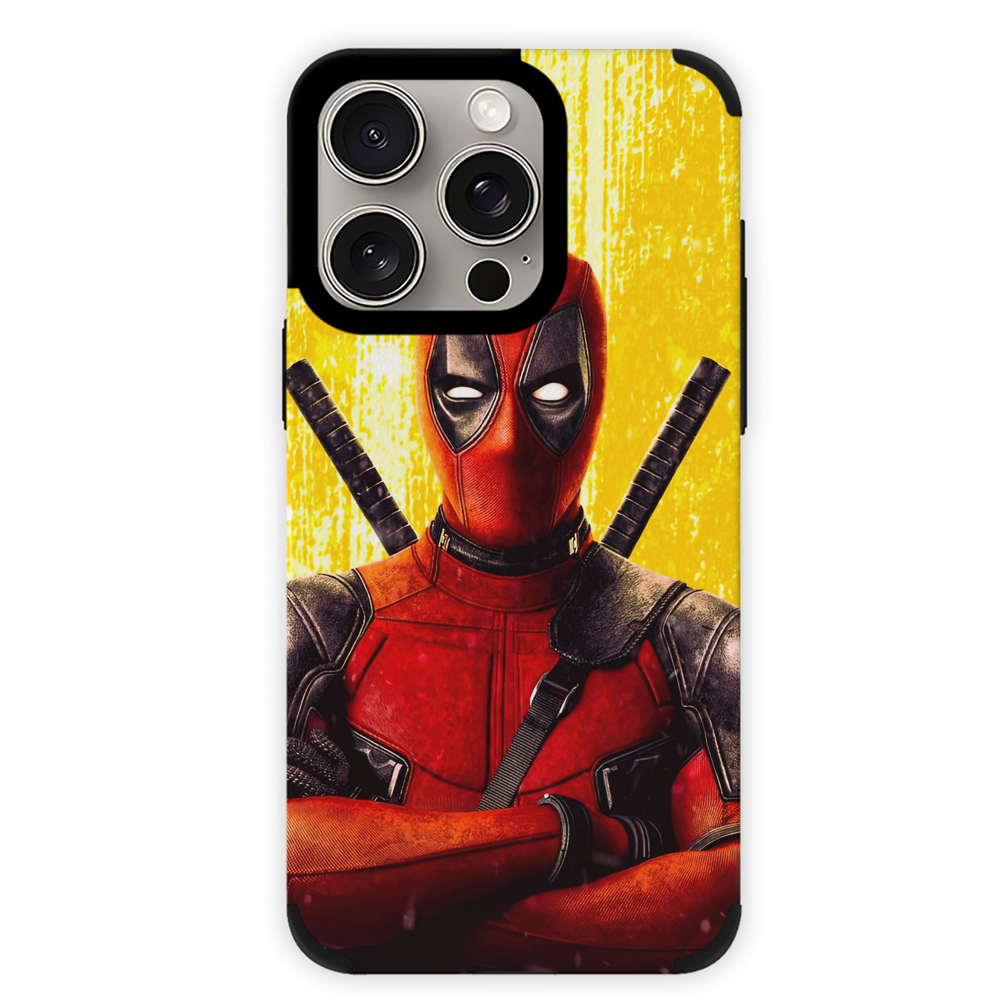 （画像用） Deadpool デッドプール 【iPhone15ProMax対応】 PUレザー スマホケース 耐衝撃＆黄変防止