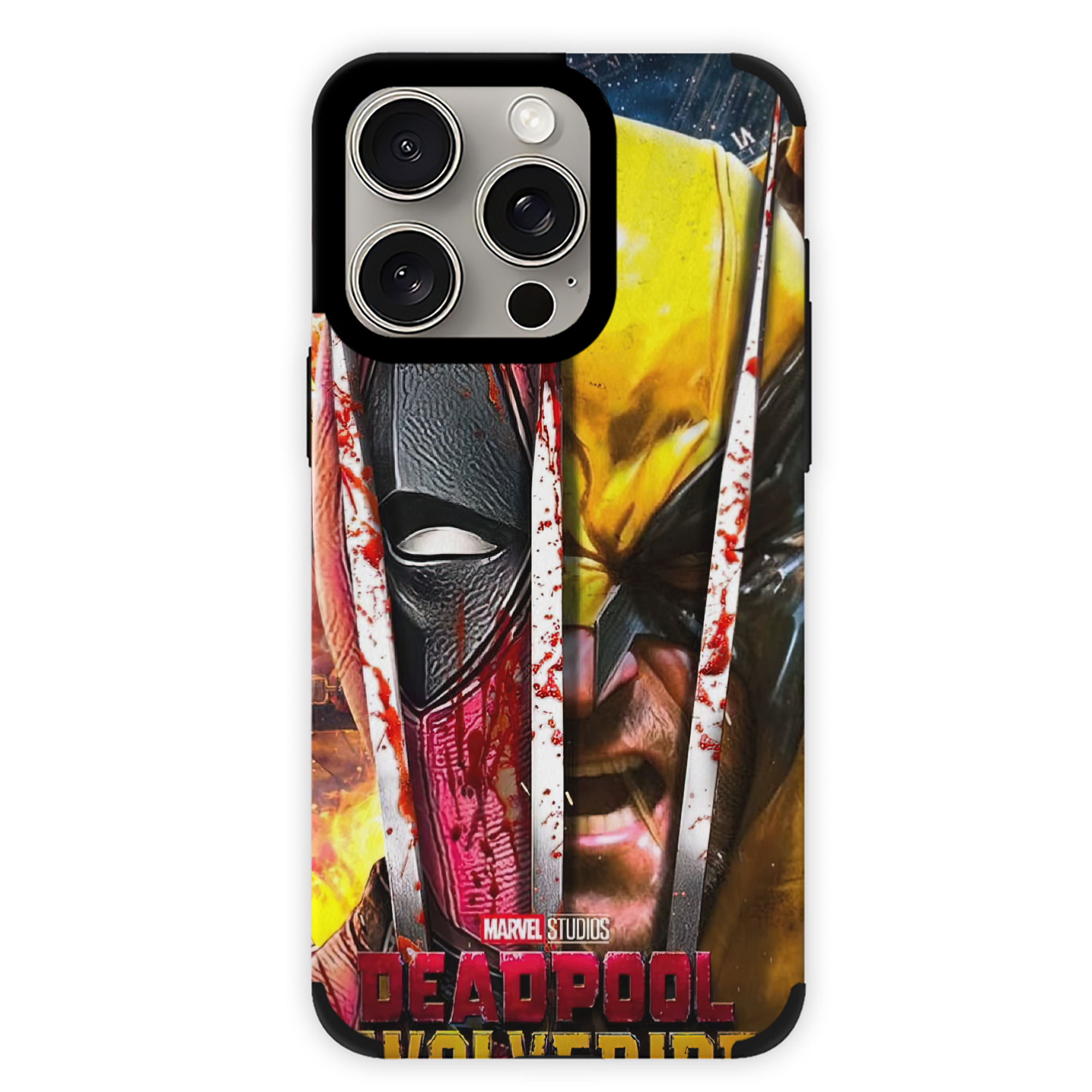 （画像用） Deadpool デッドプール 【iPhone15ProMax対応】 PUレザー スマホケース 耐衝撃＆黄変防止