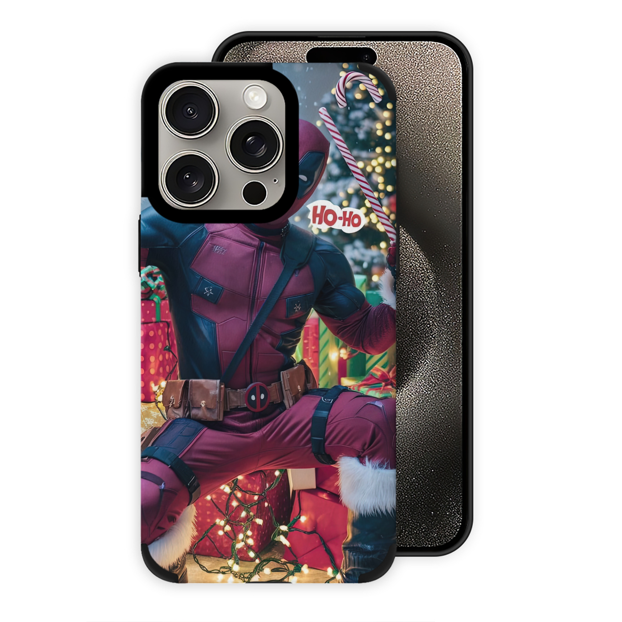 （画像用） Deadpool デッドプール 【iPhone15ProMax対応】 PUレザー スマホケース 耐衝撃＆黄変防止