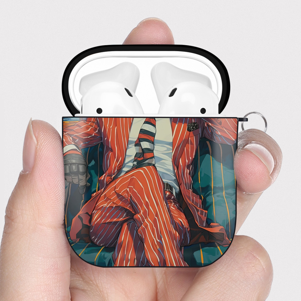 （画像用） Deadpool デッドプール AirPods 第2世代保護ケース ハードシェル ブラック 耐衝撃・防指紋・カラビナ付き