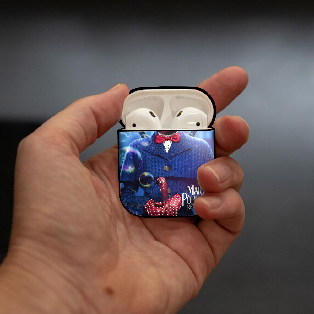 Deadpool デッドプール AirPods 第2世代保護ケース ハードシェル ブラック 耐衝撃・防指紋・カラビナ付き